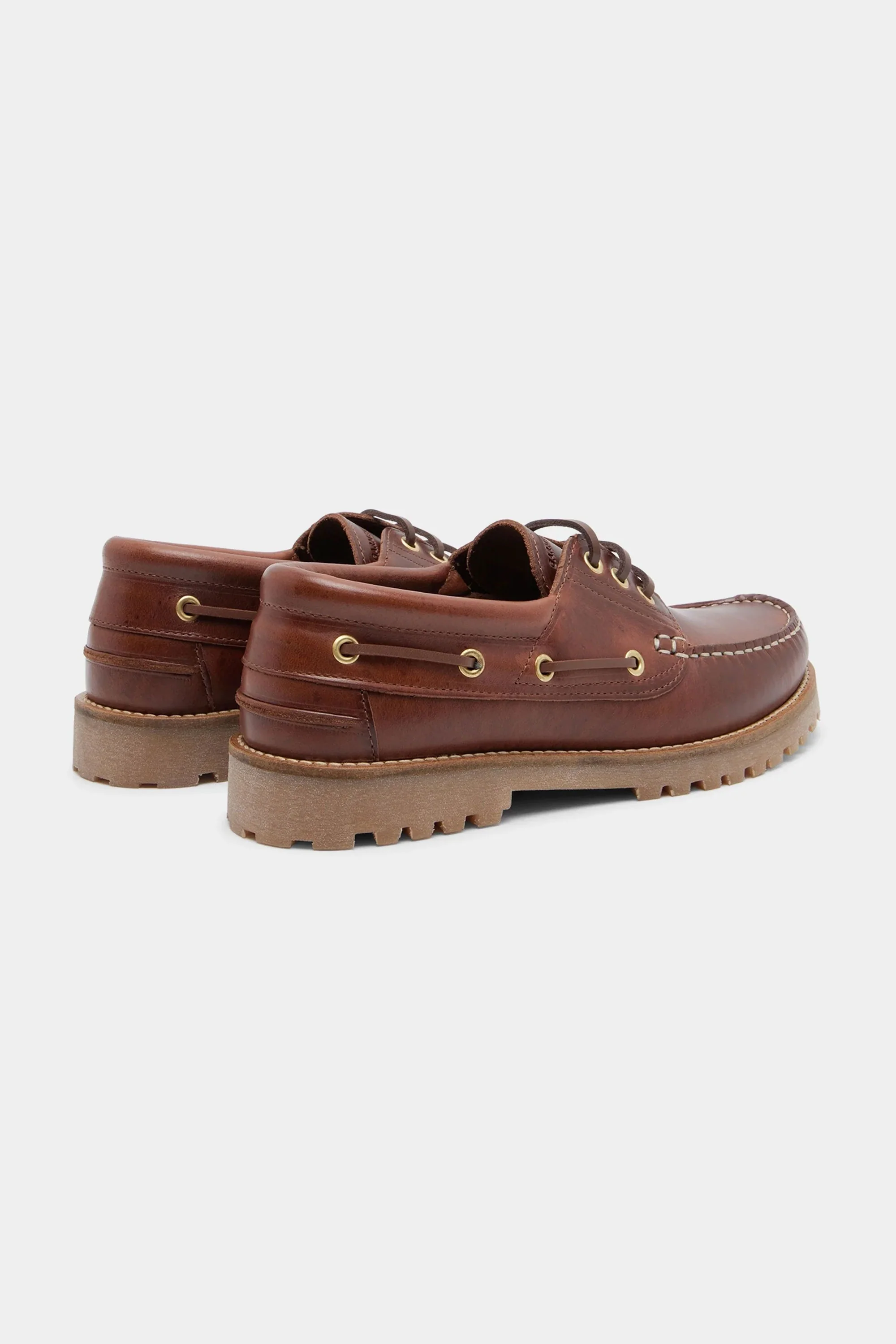 GARMENT PROJECT - OLLIE BOAT SHOE - BROWN LEATHER - MAN - Image 3