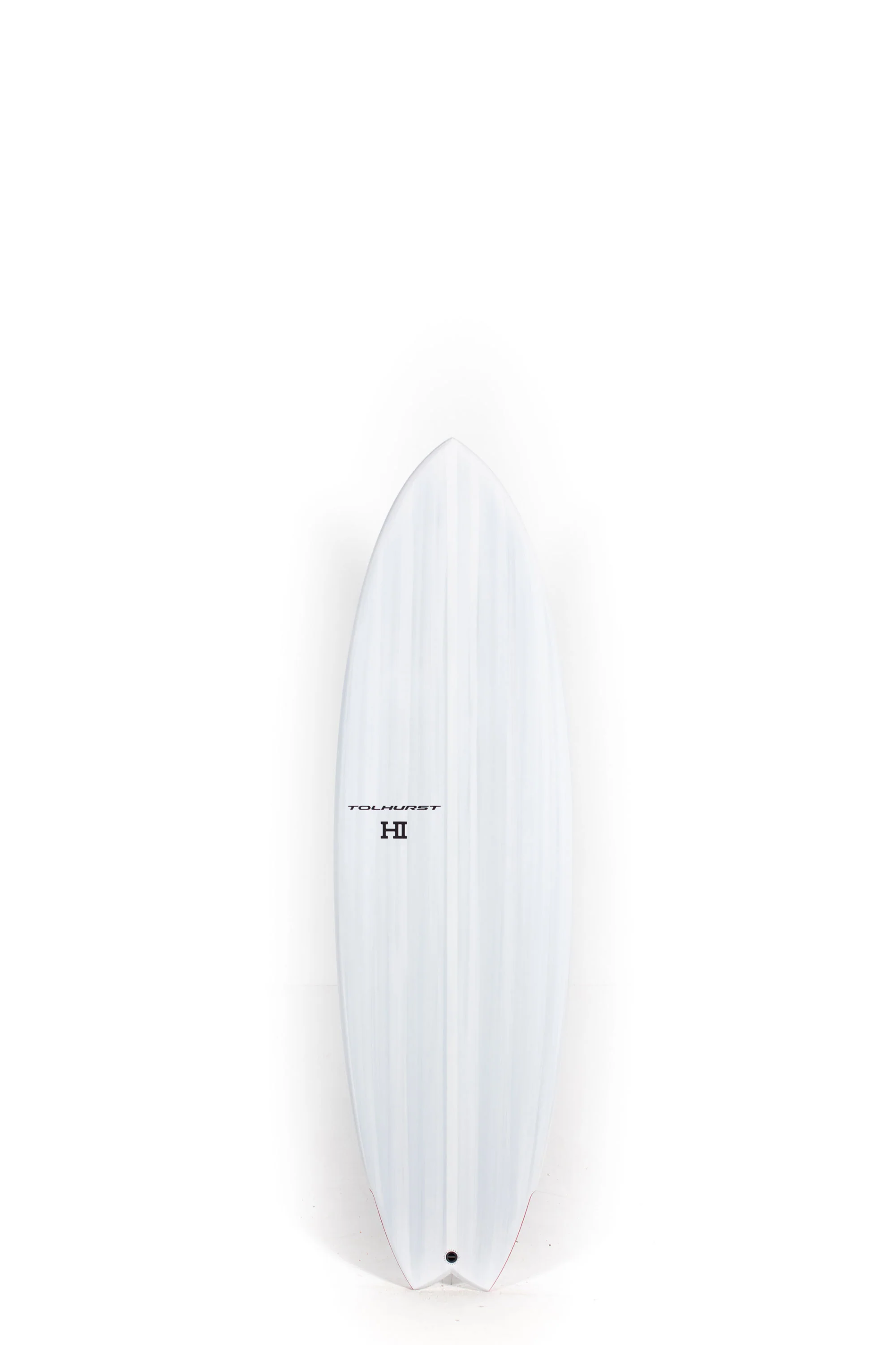 Harley Ingleby Surfboards - HIBT 3+3 - CANDY WHITE - Thunderbolt Red - 5'10" x 19 3/4 x 2 9/16 - 32L