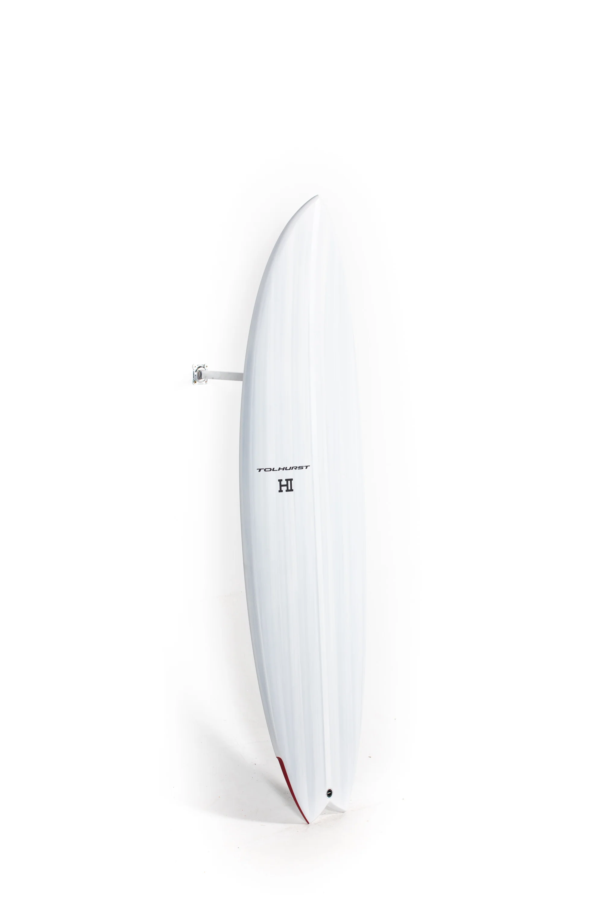 Harley Ingleby Surfboards - HIBT 3+3 - CANDY WHITE - Thunderbolt Red - 5'10" x 19 3/4 x 2 9/16 - 32L - Image 5