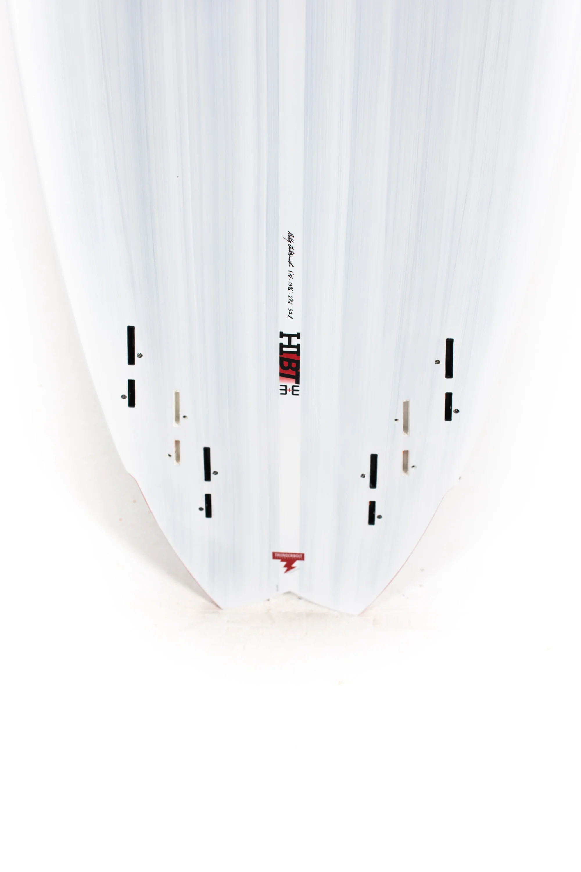 Harley Ingleby Surfboards - HIBT 3+3 - CANDY WHITE - Thunderbolt Red - 5'10" x 19 3/4 x 2 9/16 - 32L - Image 8