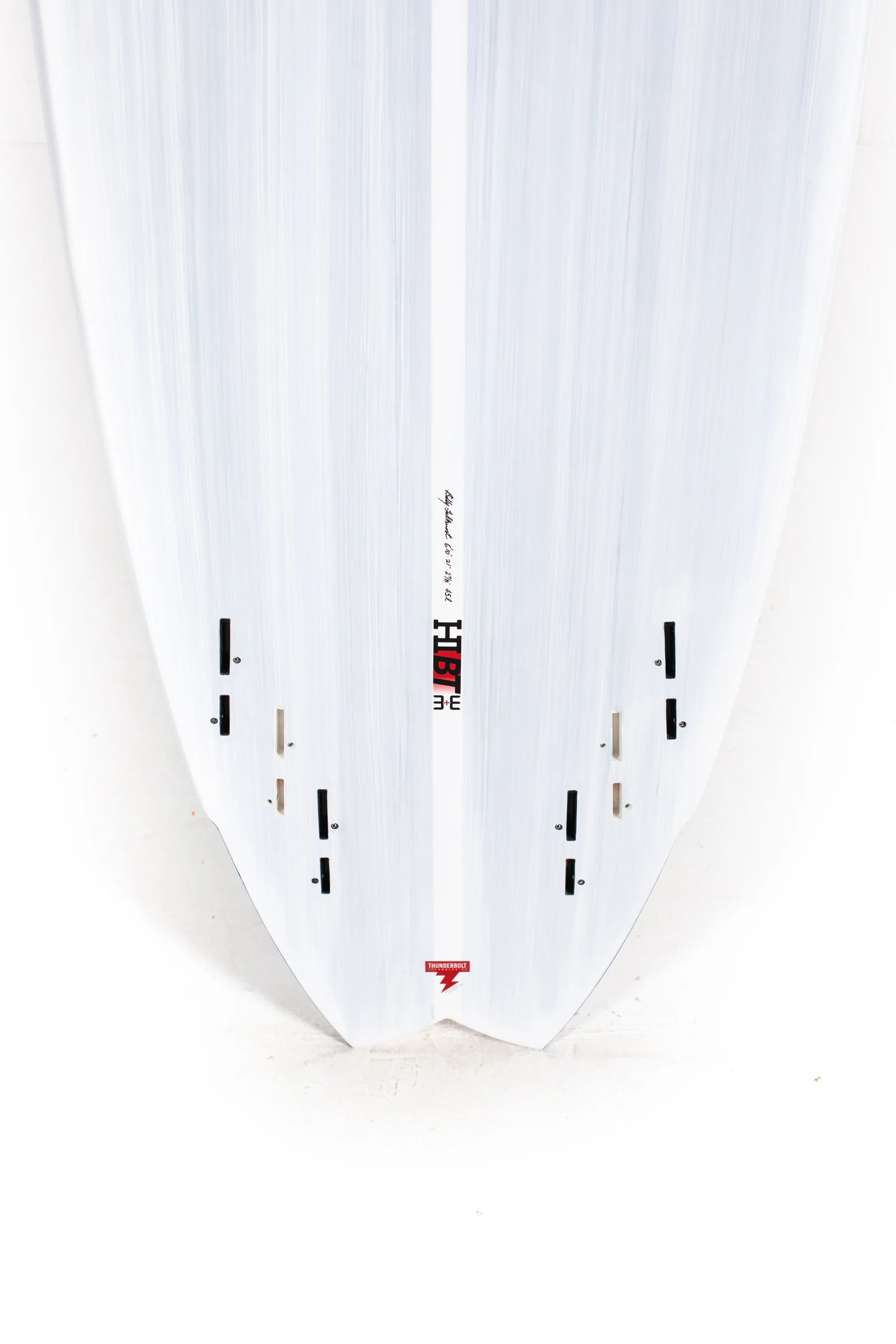 Harley Ingleby Surfboards - HIBT 3+3 - CANDY WHITE - Thunderbolt Red - 6'10" x 21" x 2 7/8" - 45L - Image 8