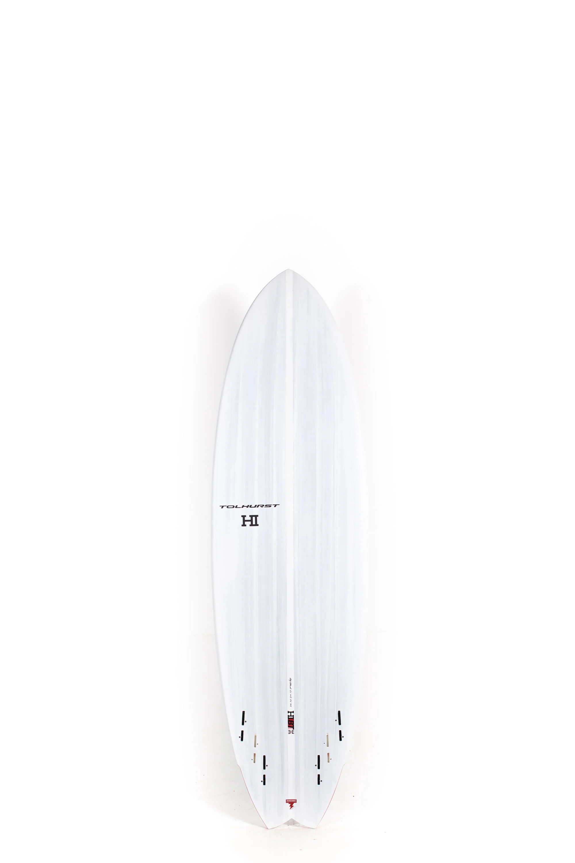Harley Ingleby Surfboards - HIBT 3+3 - CANDY WHITE - Thunderbolt Red - 6'2" x 20 1/4 x 2 11/16 - 36L - Image 2