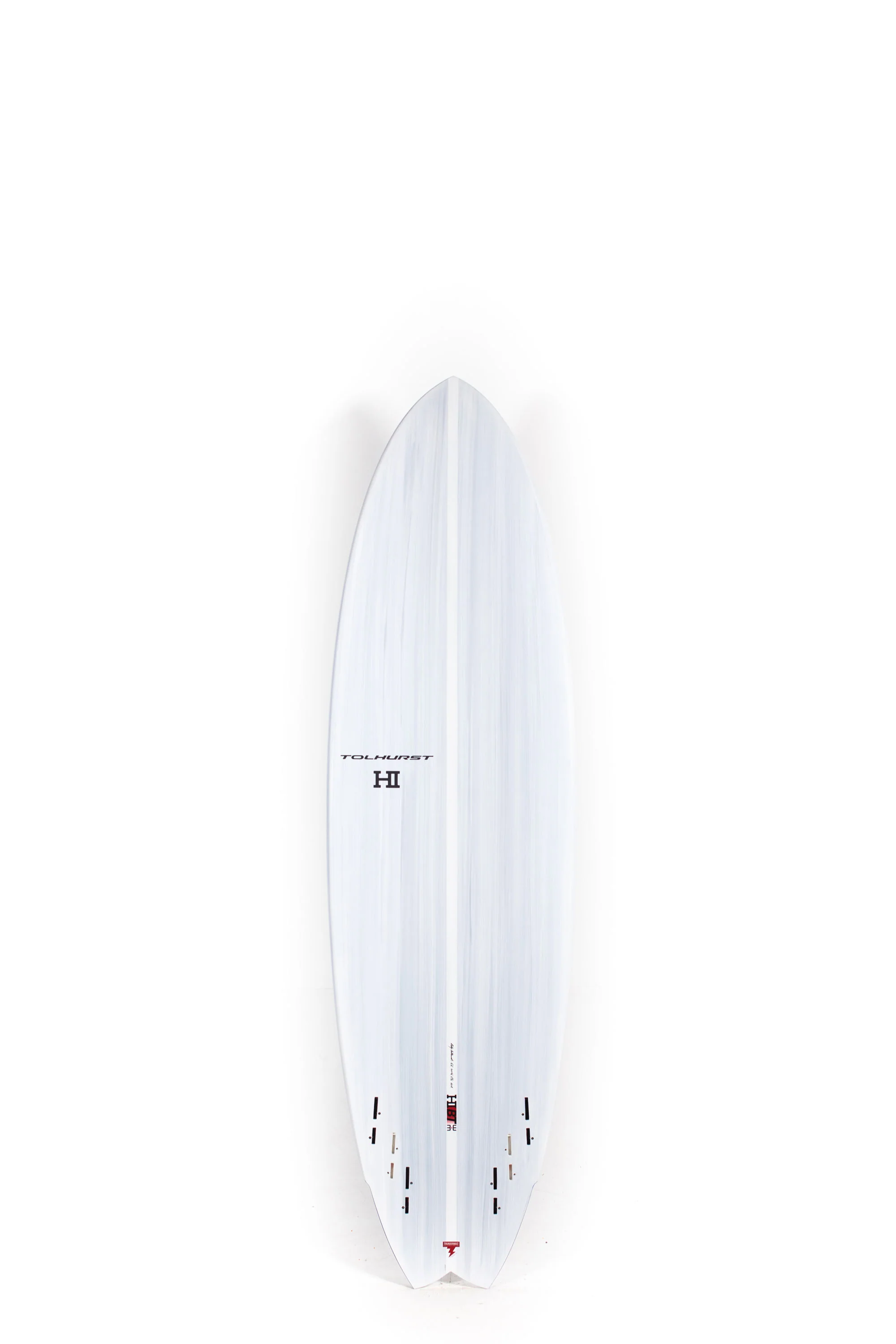 Harley Ingleby Surfboards - HIBT 3+3 - CANDY WHITE - Thunderbolt Red - 6'6" x 20 5/8" x 2 13/16" - 40L - Image 2
