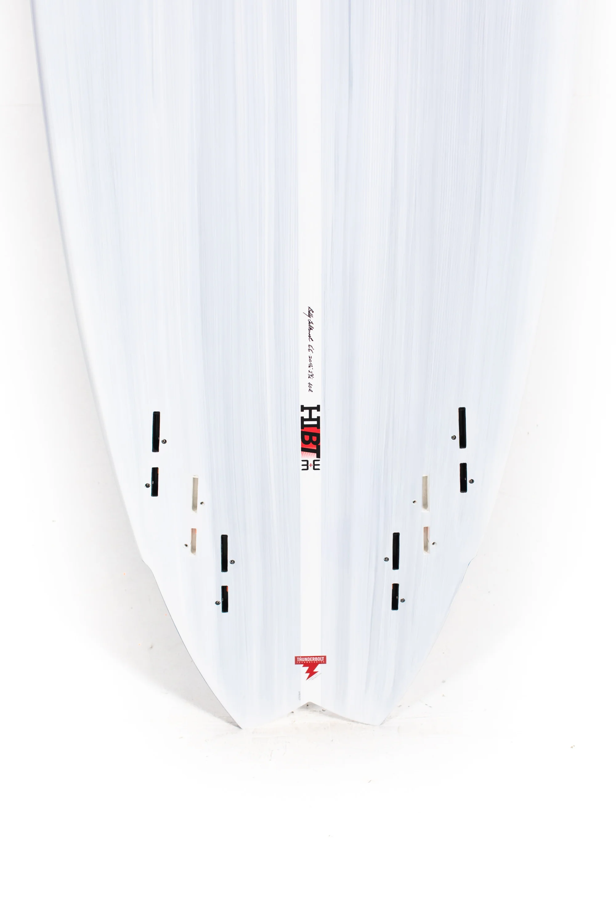 Harley Ingleby Surfboards - HIBT 3+3 - CANDY WHITE - Thunderbolt Red - 6'6" x 20 5/8" x 2 13/16" - 40L - Image 8