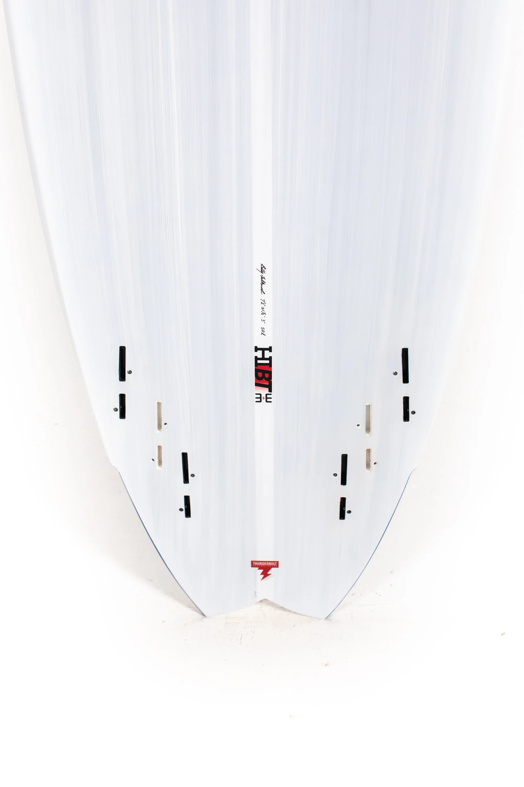 Harley Ingleby Surfboards - HIBT 3+3 - CANDY WHITE - Thunderbolt Red - 7'2" x 21 1/2" x 3" - 50L - Image 8