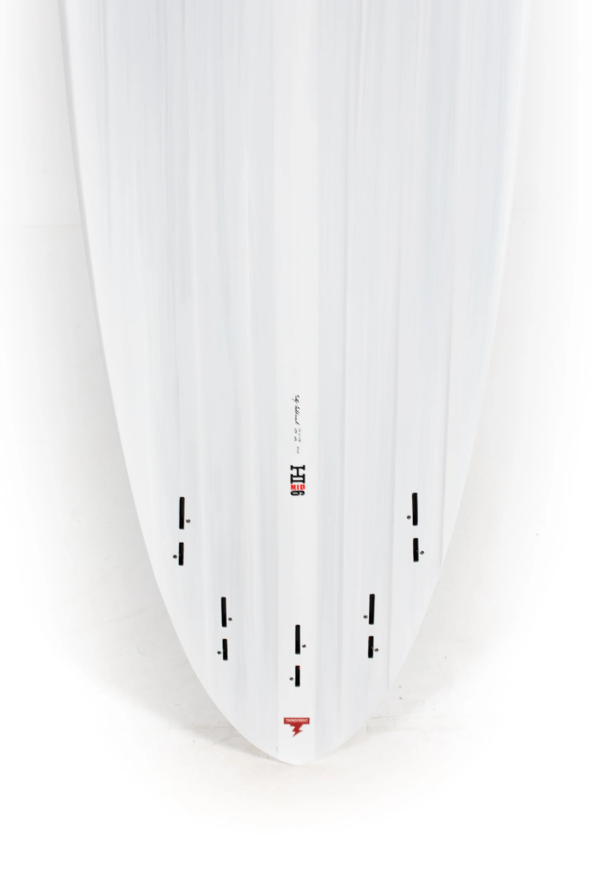 Harley Ingleby Surfboards - Mid 6 - Candy White - Thunderbolt Black - 7'6" x 21 x 2 3/4 - 47.9L - Image 8