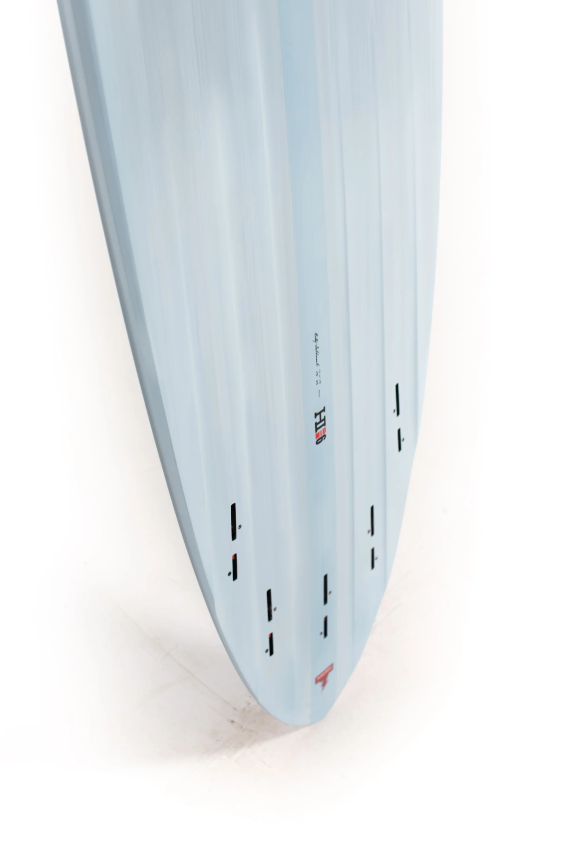 Harley Ingleby Surfboards - Mid 6 - Light Blue - Thunderbolt Red - 7'6" x 21 x 2 3/4 - 47.9L - Image 10
