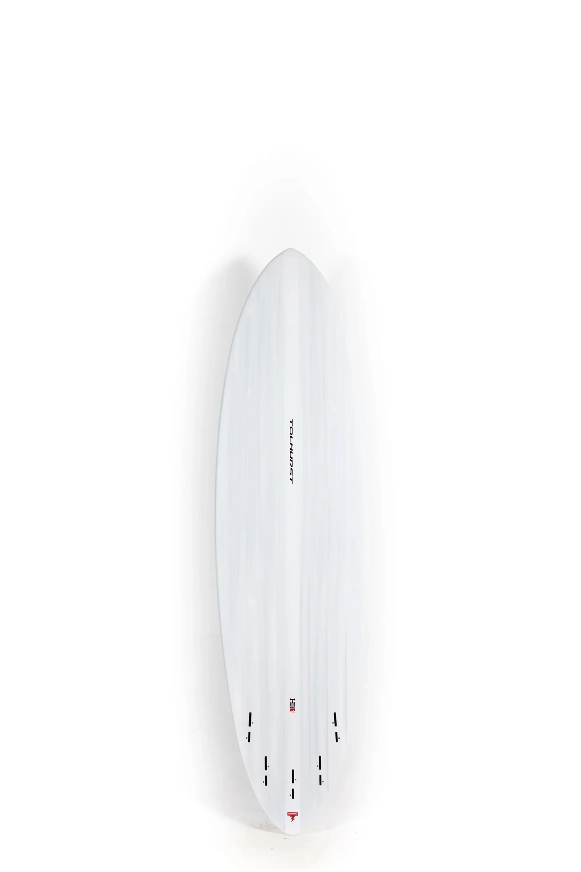 Harley Ingleby Surfboards - Mid 6 Mini - CANDY WHITE - Thunderbolt Red - 6'4" x 20 x 2 5/8 - 36L - Image 2