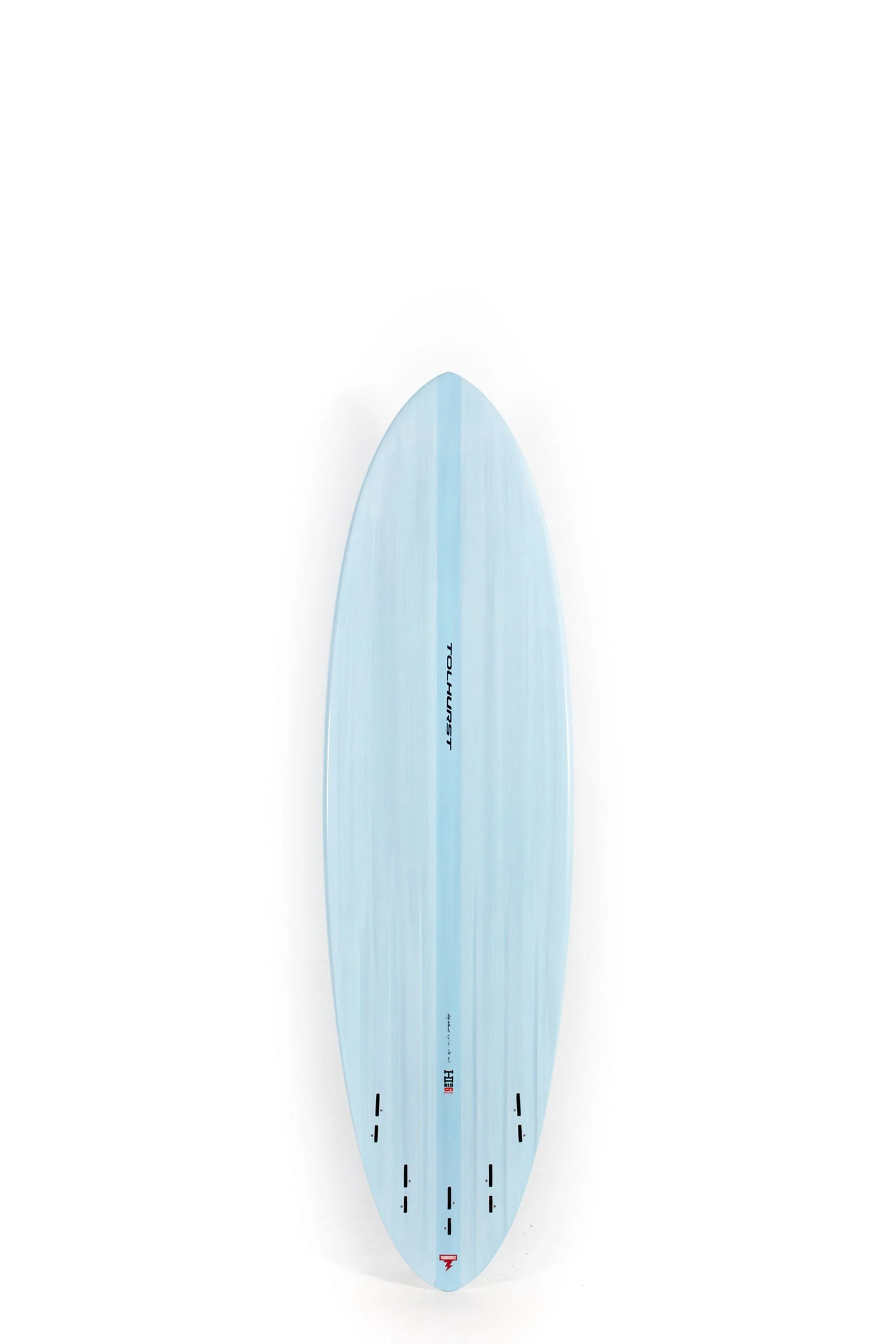 Harley Ingleby Surfboards - Mid 6 Mini - LIGHT BLUE - Thunderbolt Red - 6'8" x 20 1/4x 2 11/16 x 39L - Image 2