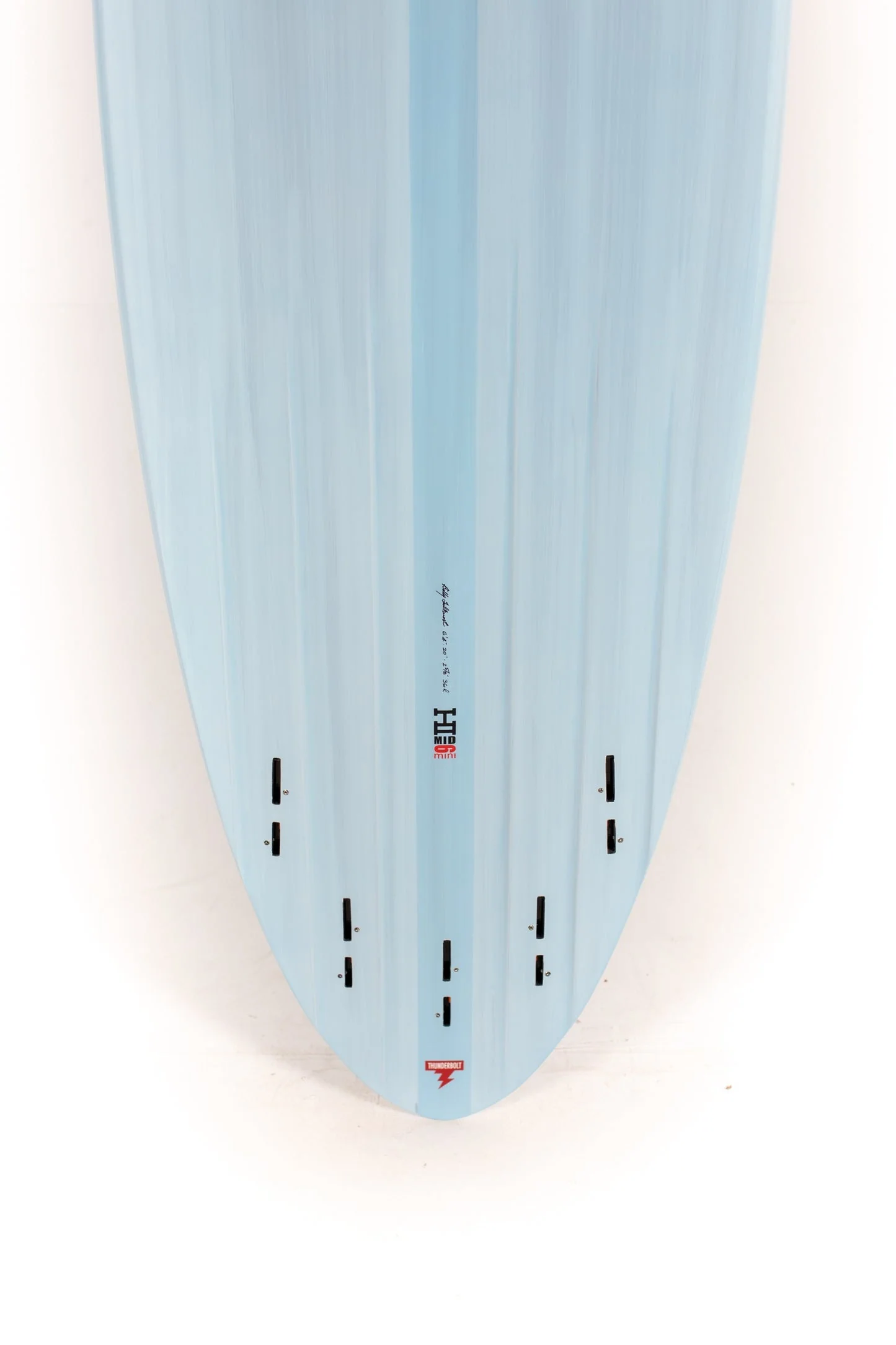 Harley Ingleby Surfboards - Mid 6 Mini - LIGHT BLUE - Thunderbolt Red - 6'8" x 20 1/4x 2 11/16 x 39L - Image 8