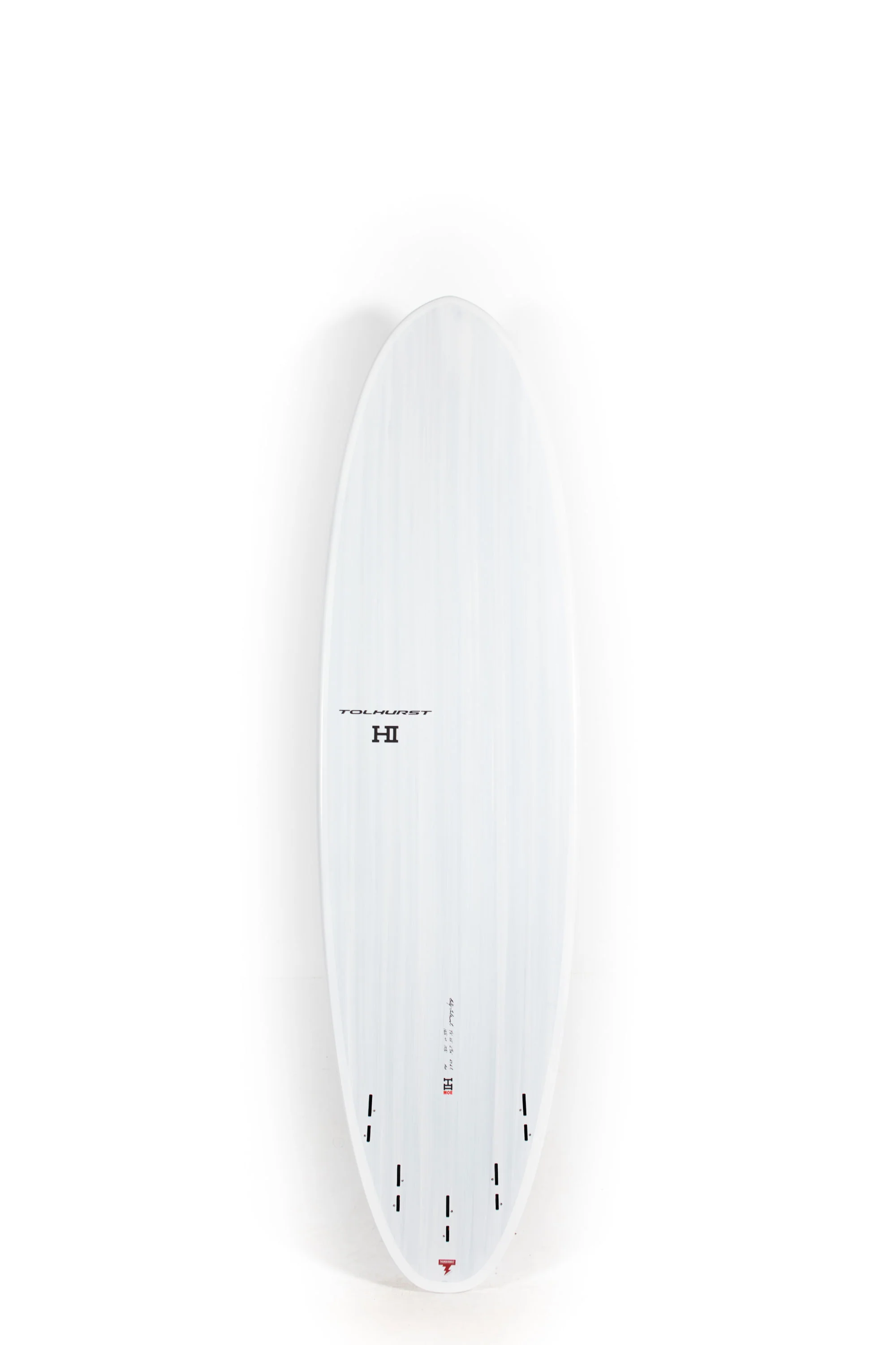 Harley Ingleby Surfboards - Moe - Candy White - Thunderbolt Black - 7'2" x 22 x 2 13/16 - 49.4L - Image 2