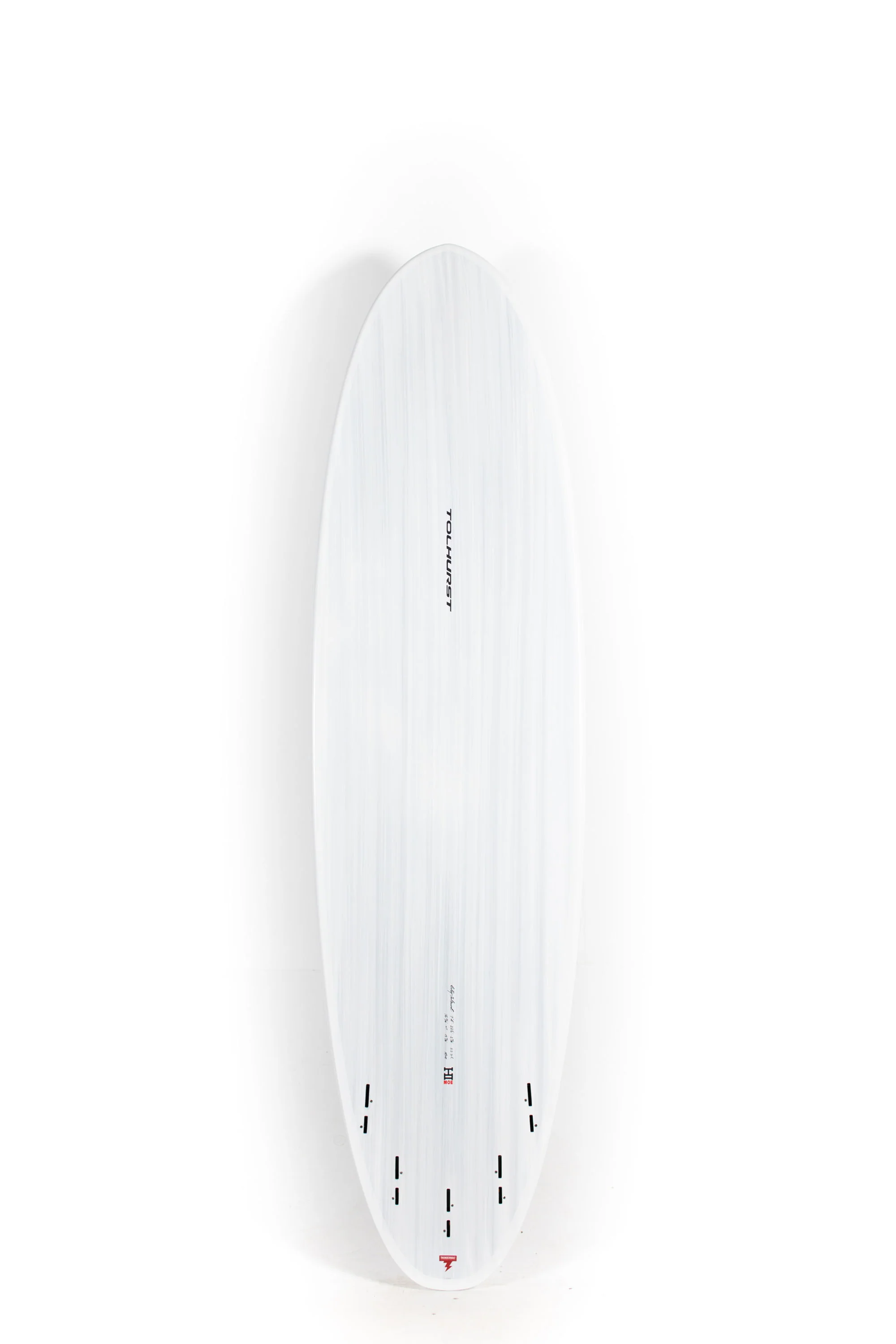 Harley Ingleby Surfboards - Moe - Candy White - Thunderbolt Black - 7'4" - 22 1/2" x 2 7/8" - 52.9L - Image 2