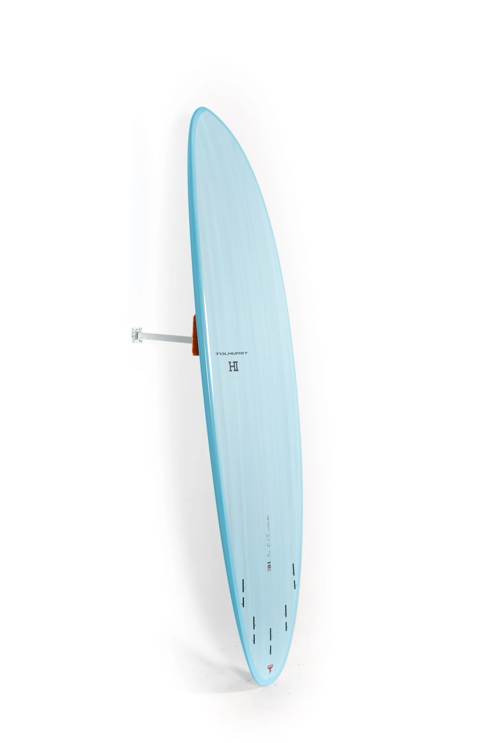 Harley Ingleby Surfboards - Moe - Light Blue - Thunderbolt Red - 7'2" x 22 x 2 13/16 - 49.4L - Image 9