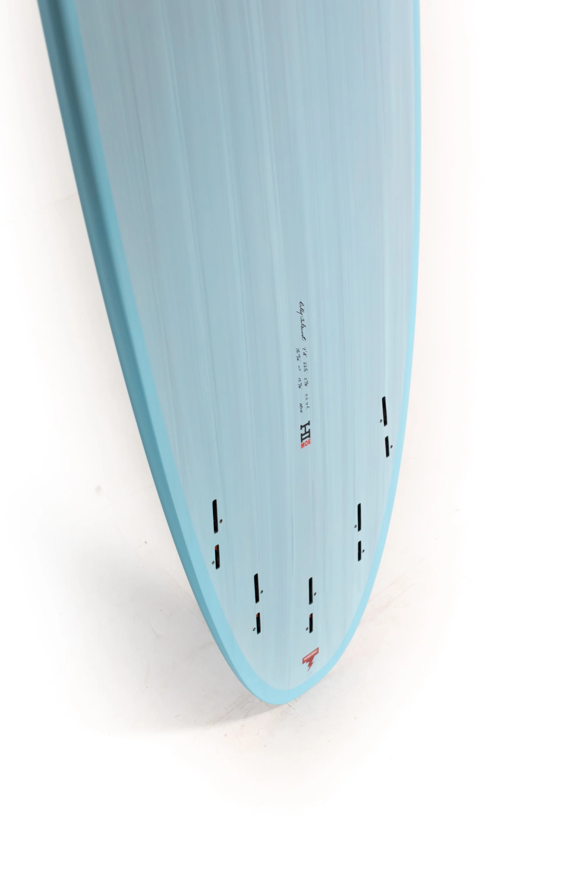 Harley Ingleby Surfboards - Moe - Light Blue - Thunderbolt Red - 7'4" - 22 1/2" x 2 7/8" - 52.9L - Image 10