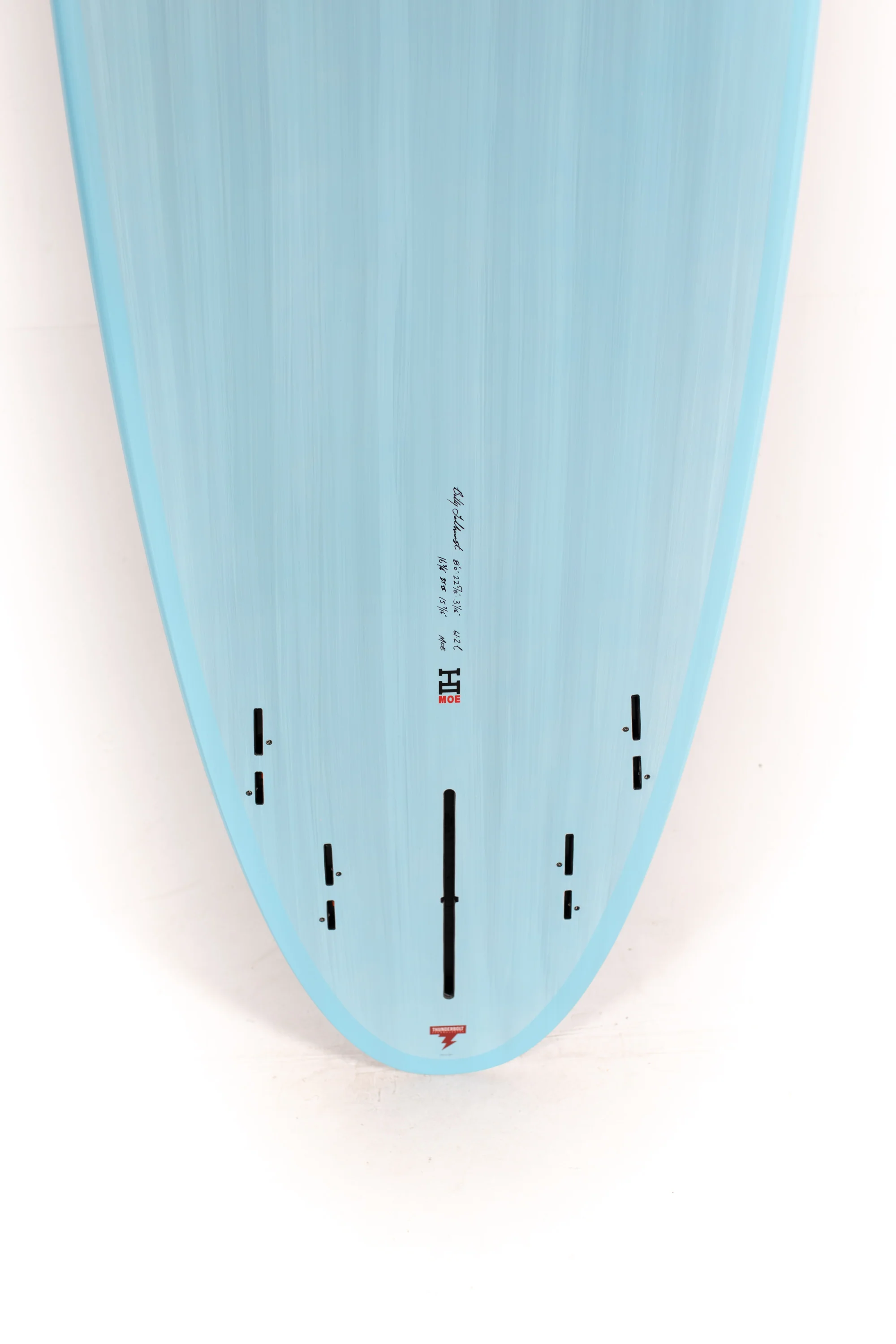Harley Ingleby Surfboards - Moe - Light Blue - Thunderbolt Red - 8'0" x 22 5/8" x 3 1/16" - 61.2L - Image 8