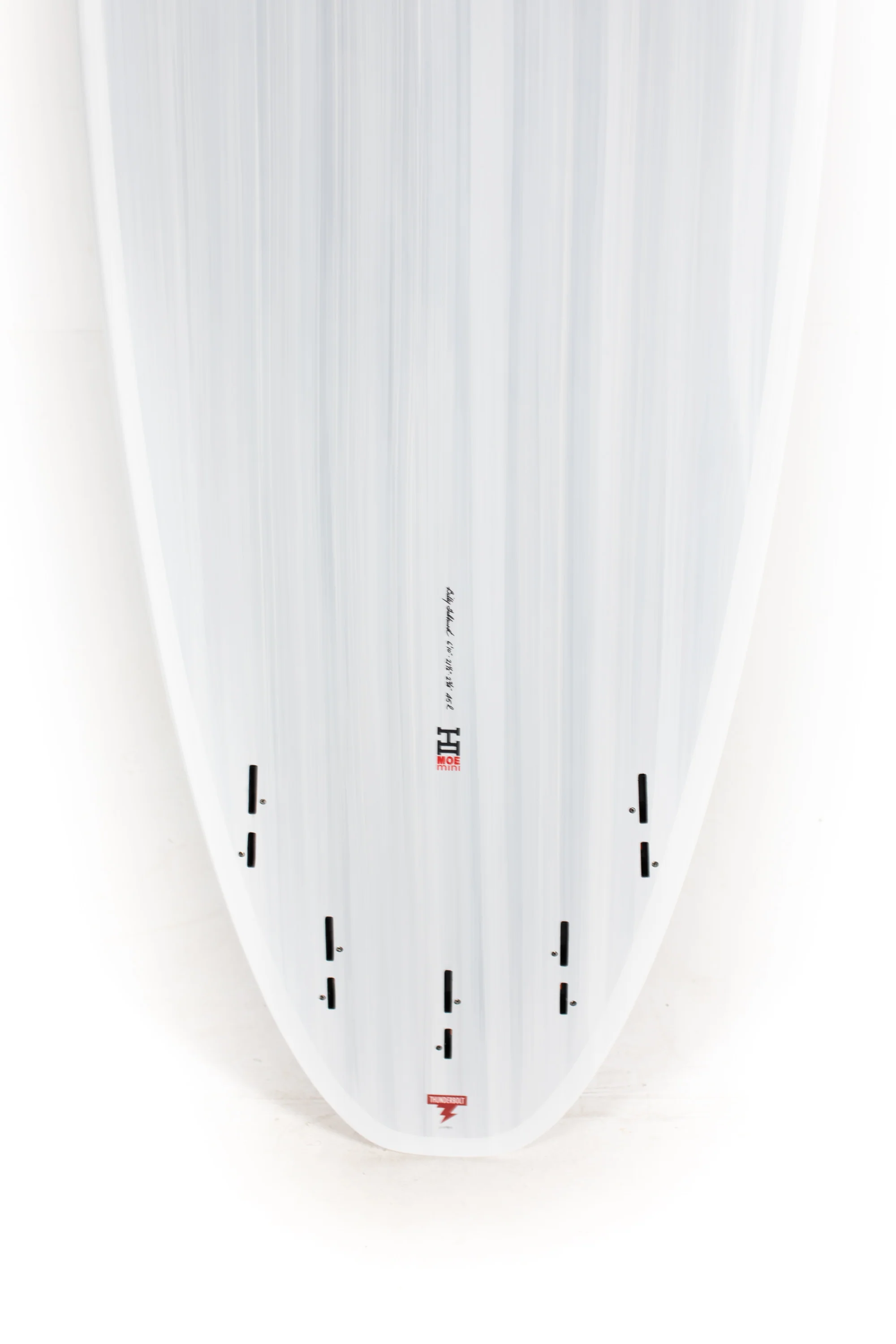 Harley Ingleby Surfboards - Moe Mini - Candy White - Thunderbolt Black - 6'10" x 21 1/2" x 2 3/4" - 45L - Image 8