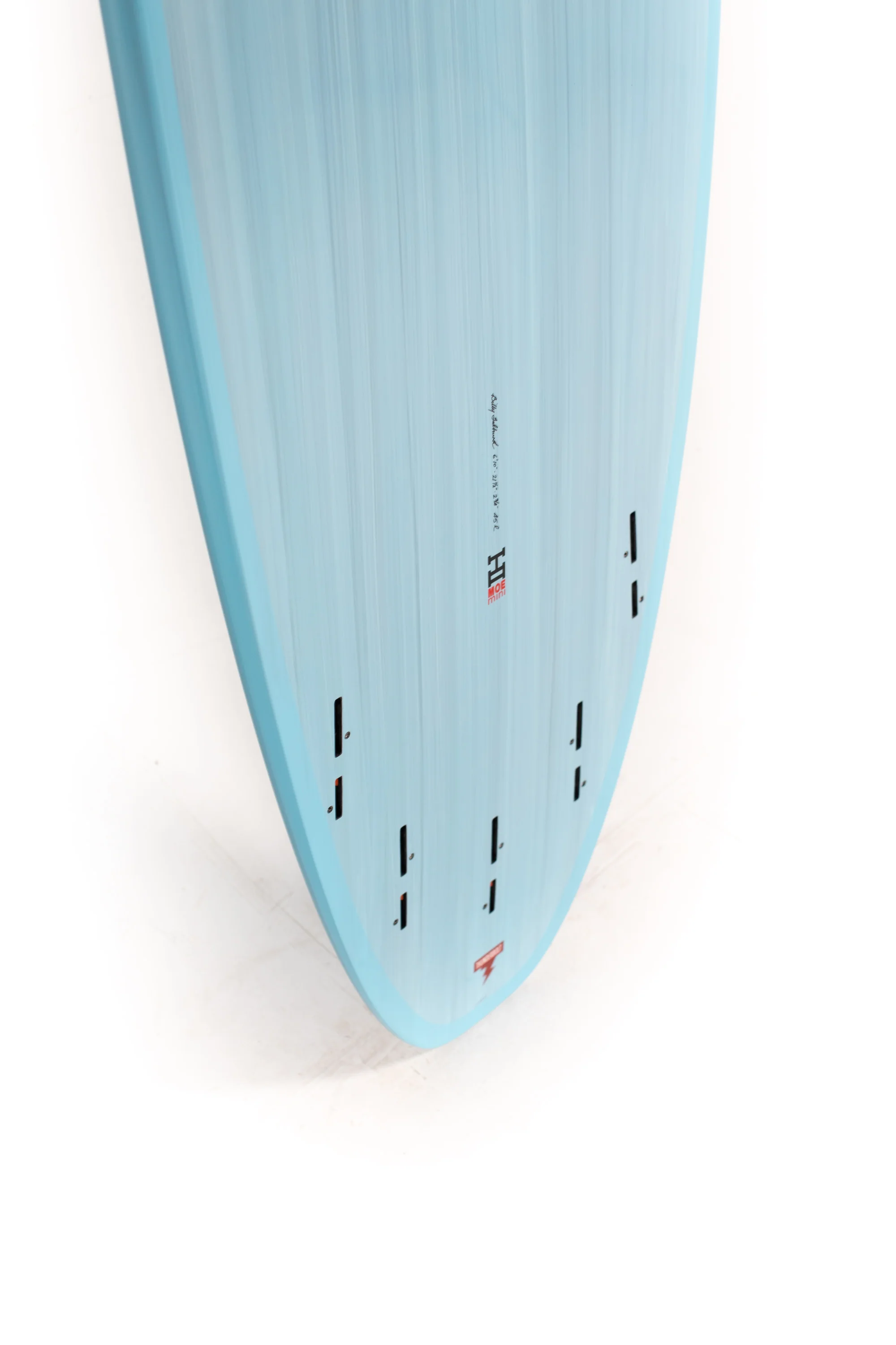 Harley Ingleby Surfboards - Moe Mini - Light Blue - Thunderbolt Red - 6'10" x 21 1/2" x 2 3/4" - 45L - Image 10