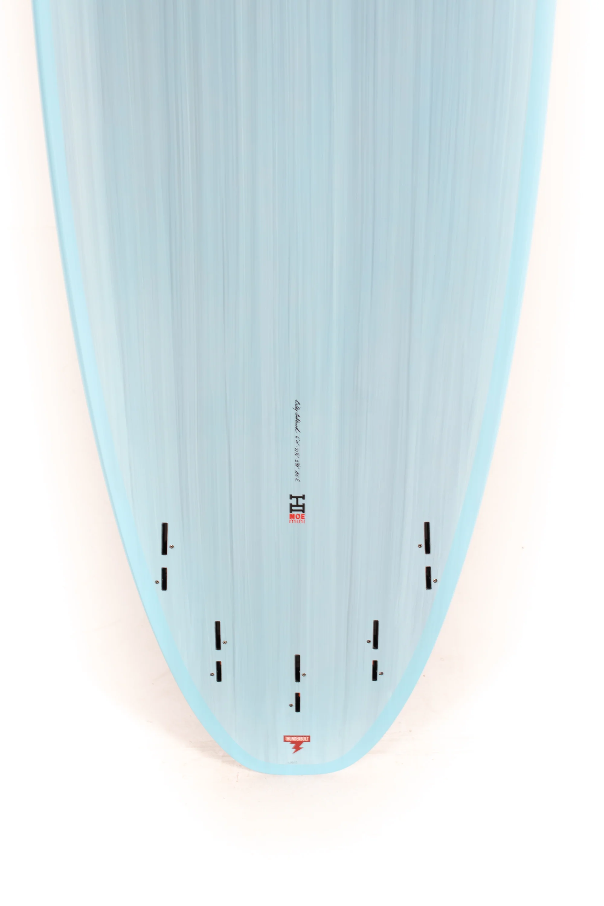 Harley Ingleby Surfboards - Moe Mini - Light Blue - Thunderbolt Red - 6'10" x 21 1/2" x 2 3/4" - 45L - Image 8