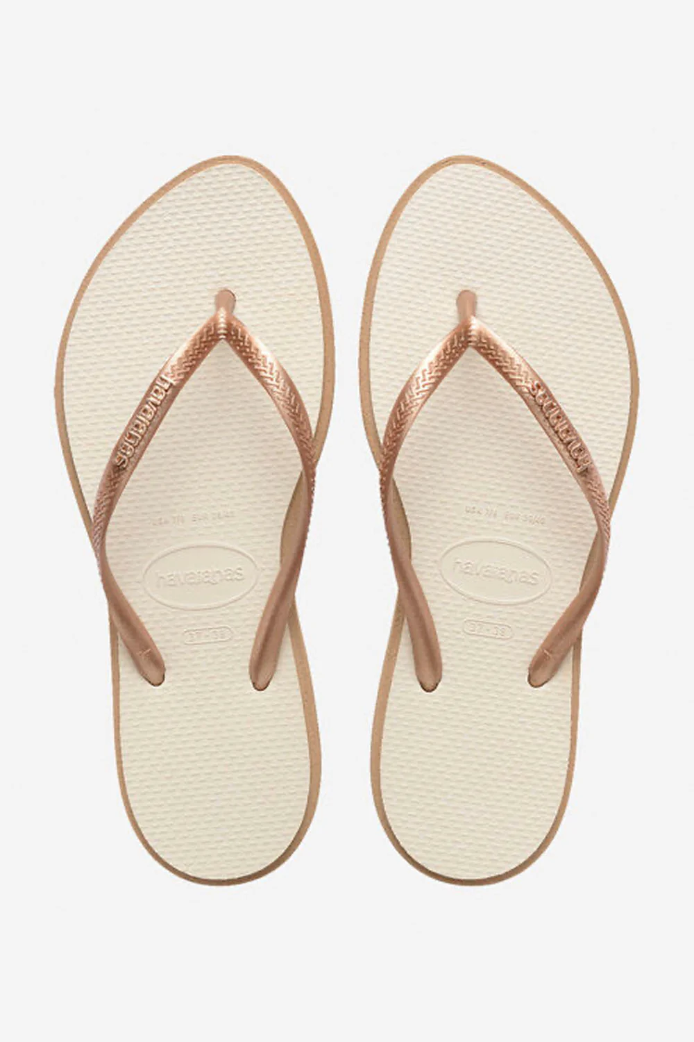 HAVAIANAS - SLIM POINT - ROSE GOLD BEIGE PALHA - WOMAN - Image 2