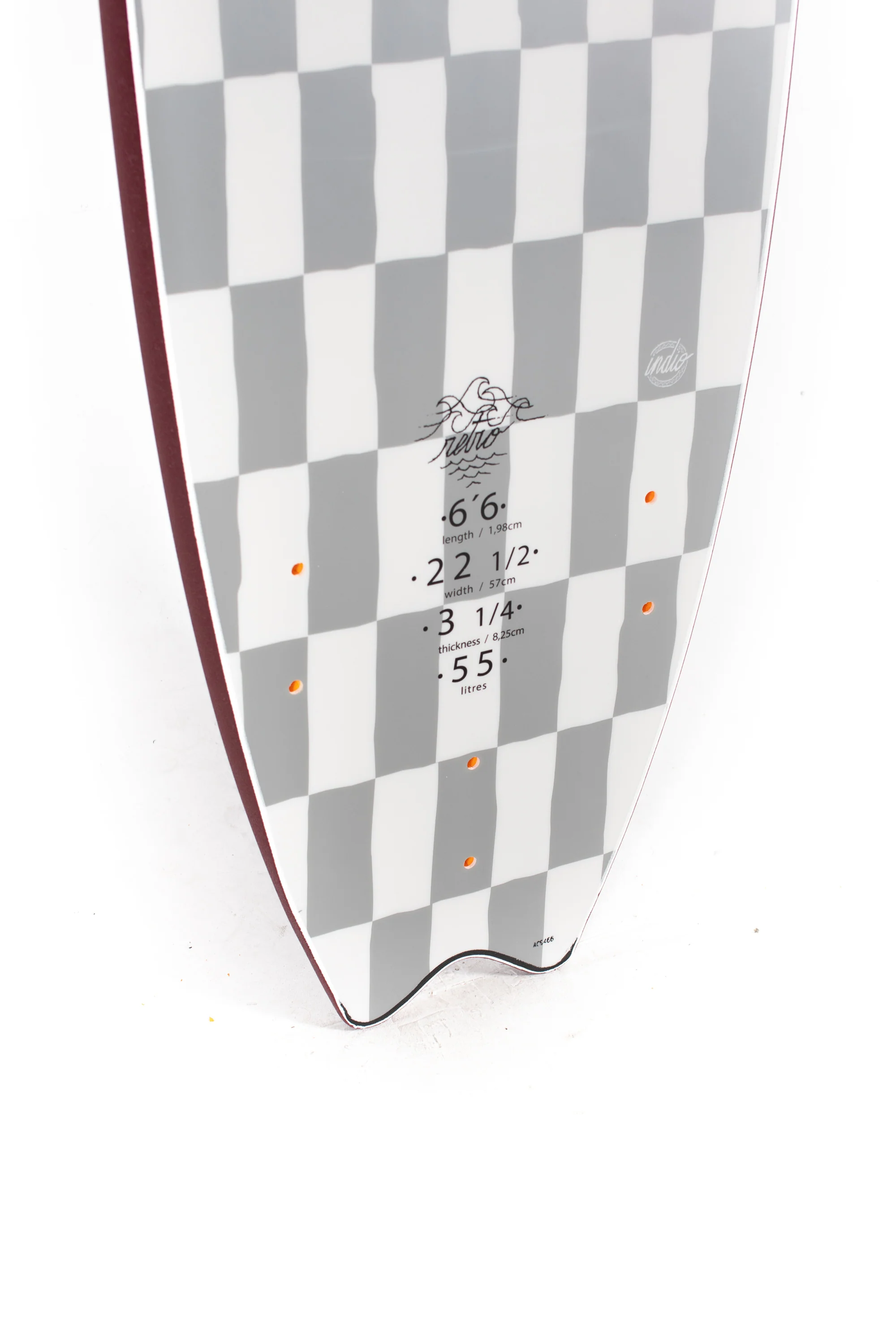 Indio Softboard - RETRO - 6'6" x 22 1/2  x 3 1/4 - 55L - Image 10