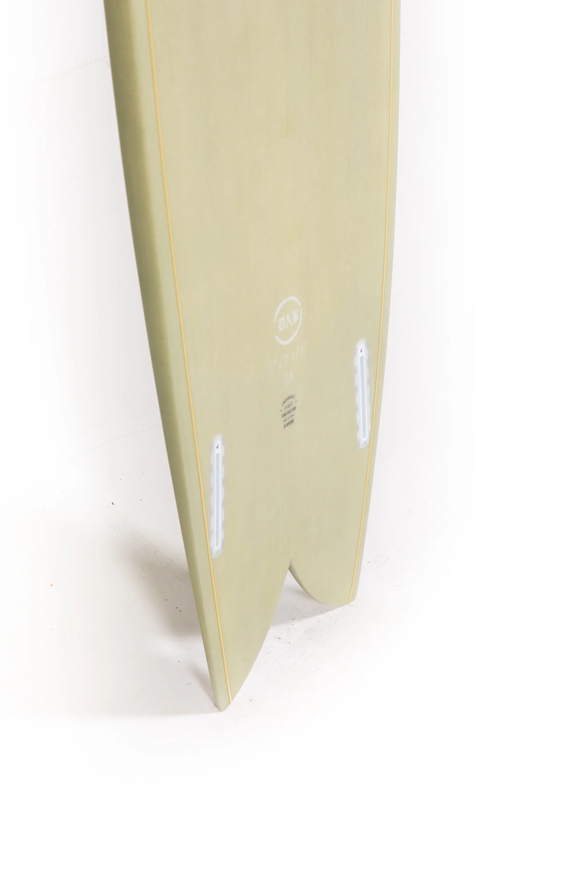 Indio Surfboard - DAB Green Cement - 5’7" x 21 x 2 1/2 x 35.80L - Image 10