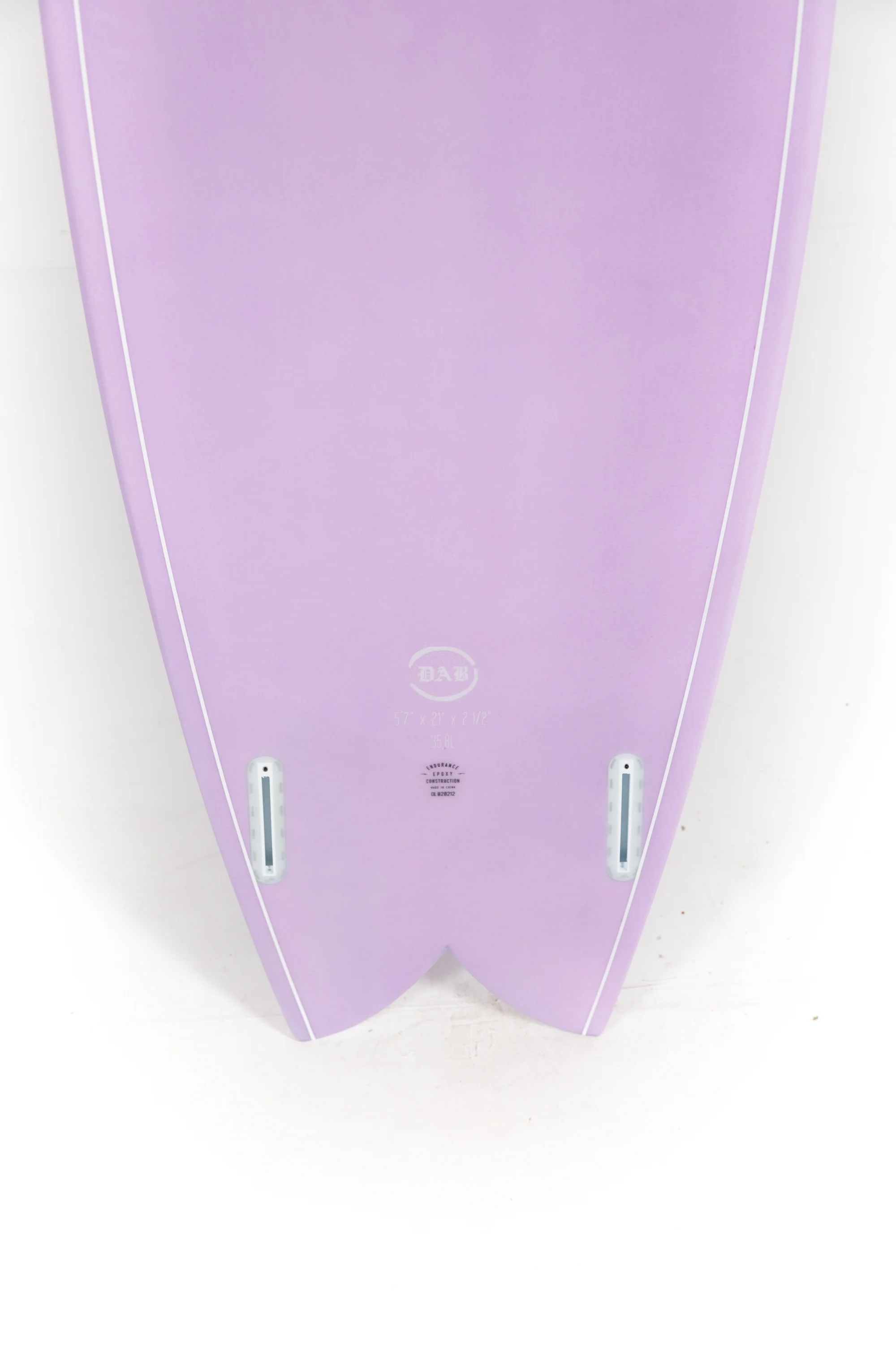 Indio Surfboard - DAB Lilac - 5'7" x 21 x 2 1/2 x 35.80L - Image 8