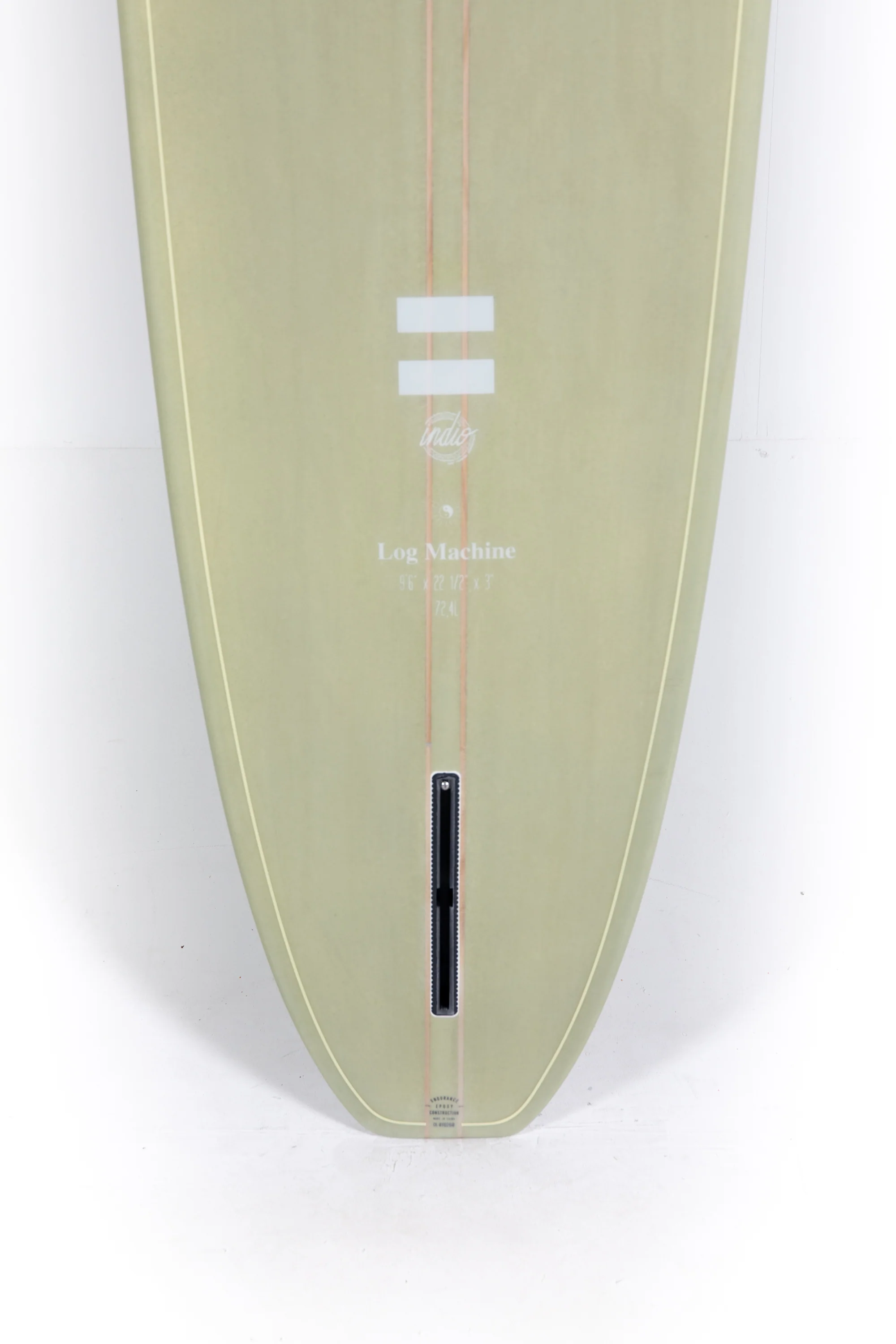 Indio Surfboards - LOG MACHINE Green Stone - 9'6" x 22 1/2 x 3 - 72,40L - Image 8