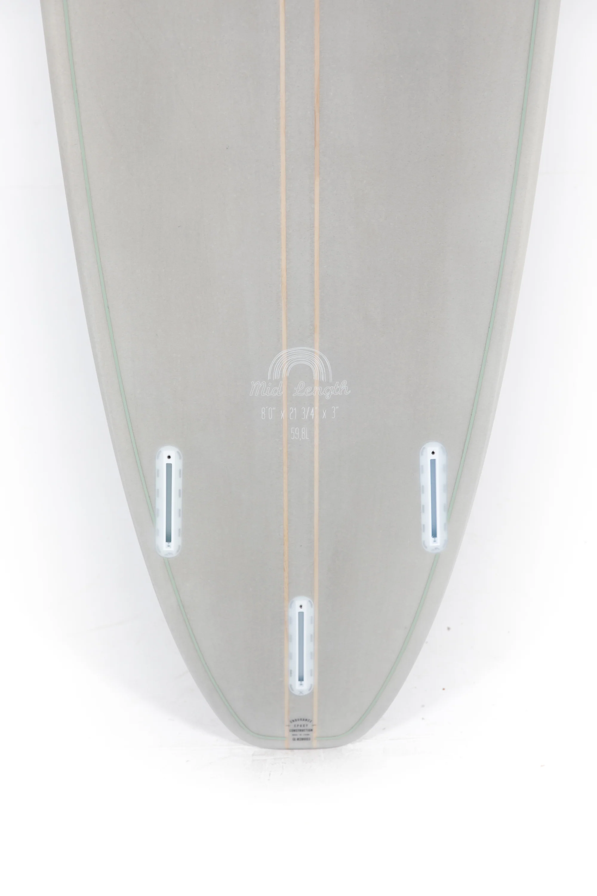 Indio Surfboards - MID LENGTH Grey - 8'0" x 21 3/4 x 3 - 59,80L - Image 8
