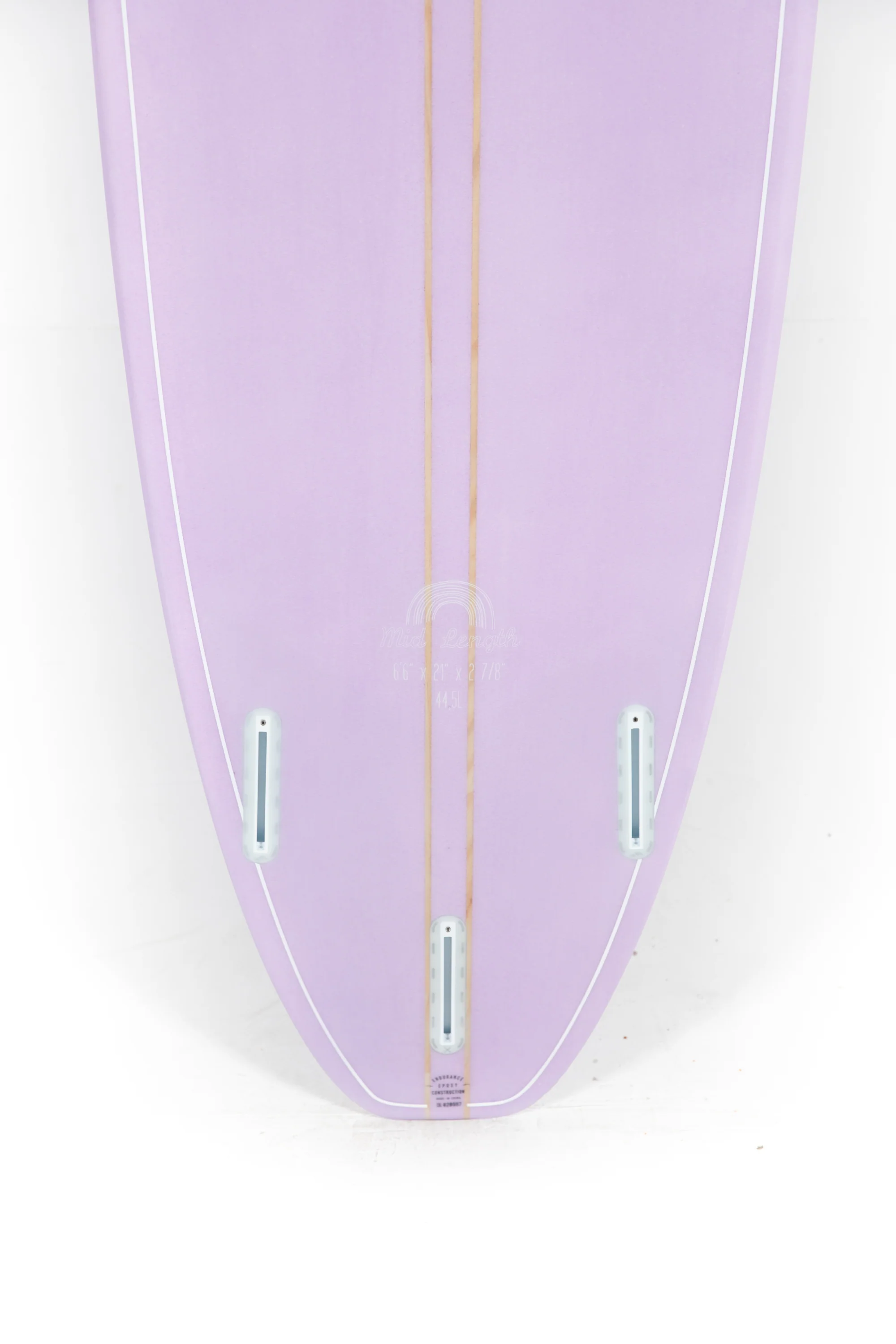 Indio Surfboards - MID LENGTH Lilac - 6'6" x 21 x 2 7/18 - 44.5L - Image 8