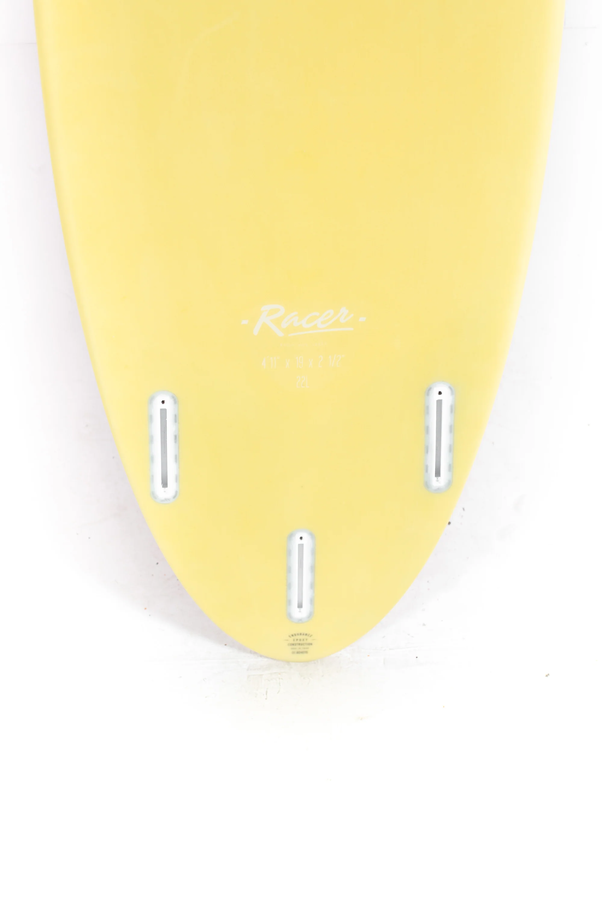 Indio Surfboards - RACER Cream Flamingo - 4'11" x 19" x 2 1/8 - 22.5L - Image 8