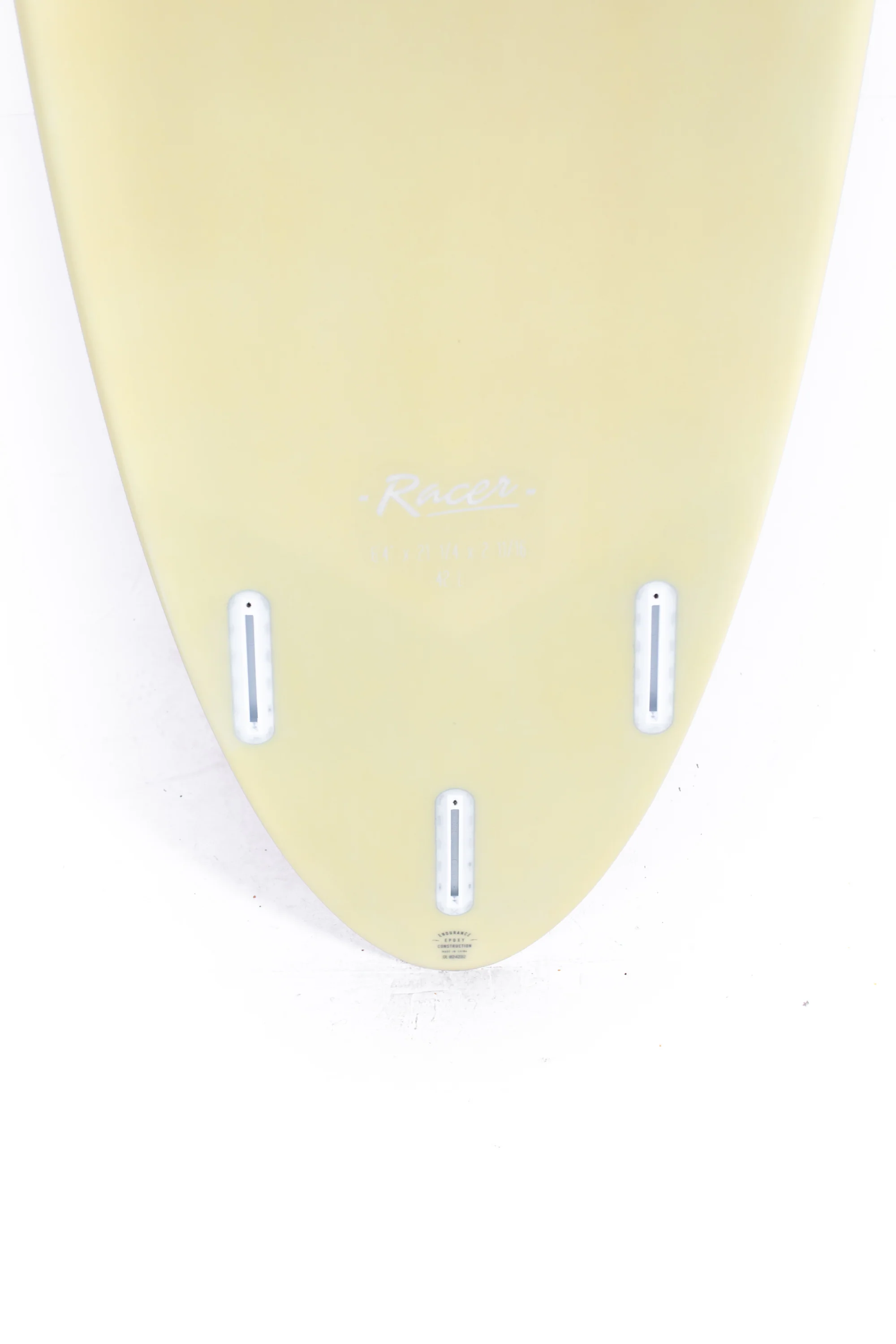 Indio Surfboards - RACER Cream Flamingo - 6'4" x 21 1/4 x 2 11/16 - 42L - Image 8