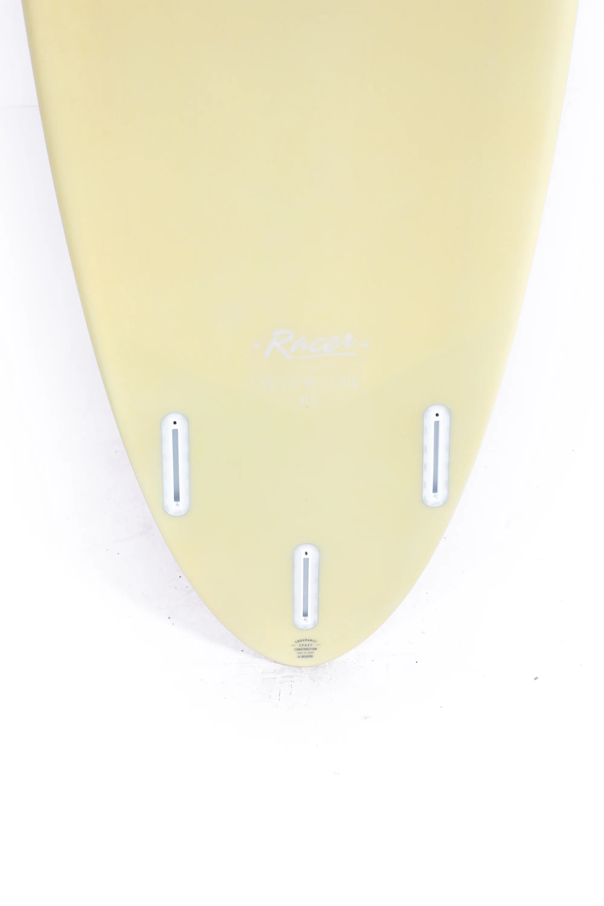 Indio Surfboards - RACER Cream Flamingo - 6'6" x 21 3/8 x 2 13/16 - 44.5L - Image 8