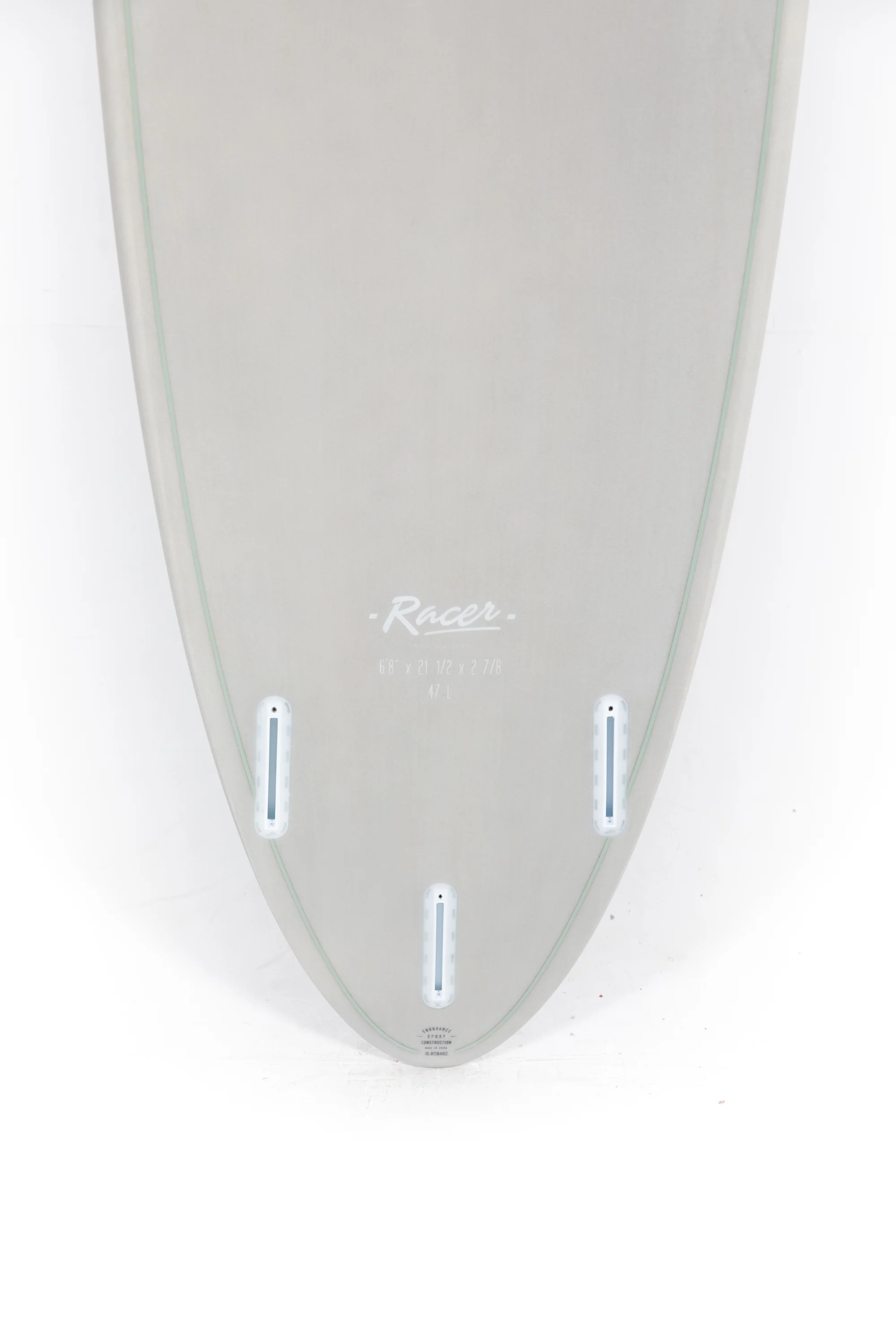 Indio Surfboards - RACER Grey - 6'8" x 21 1/2 x 2 7/8 - 47L - Image 8