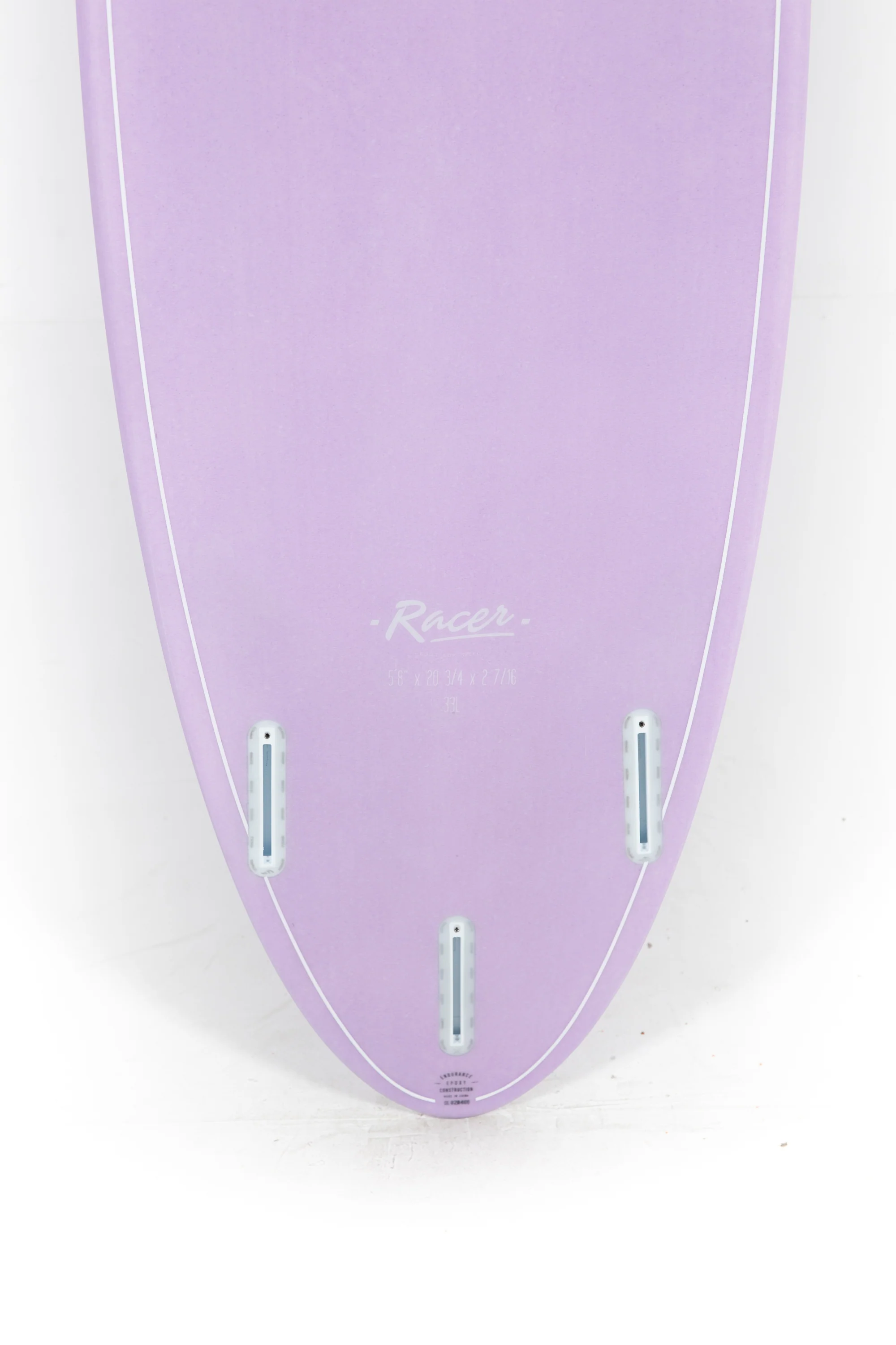 Indio Surfboards - RACER Lilac - 5'8" x 20 3/4" x 2 7/16 - 33L - Image 8