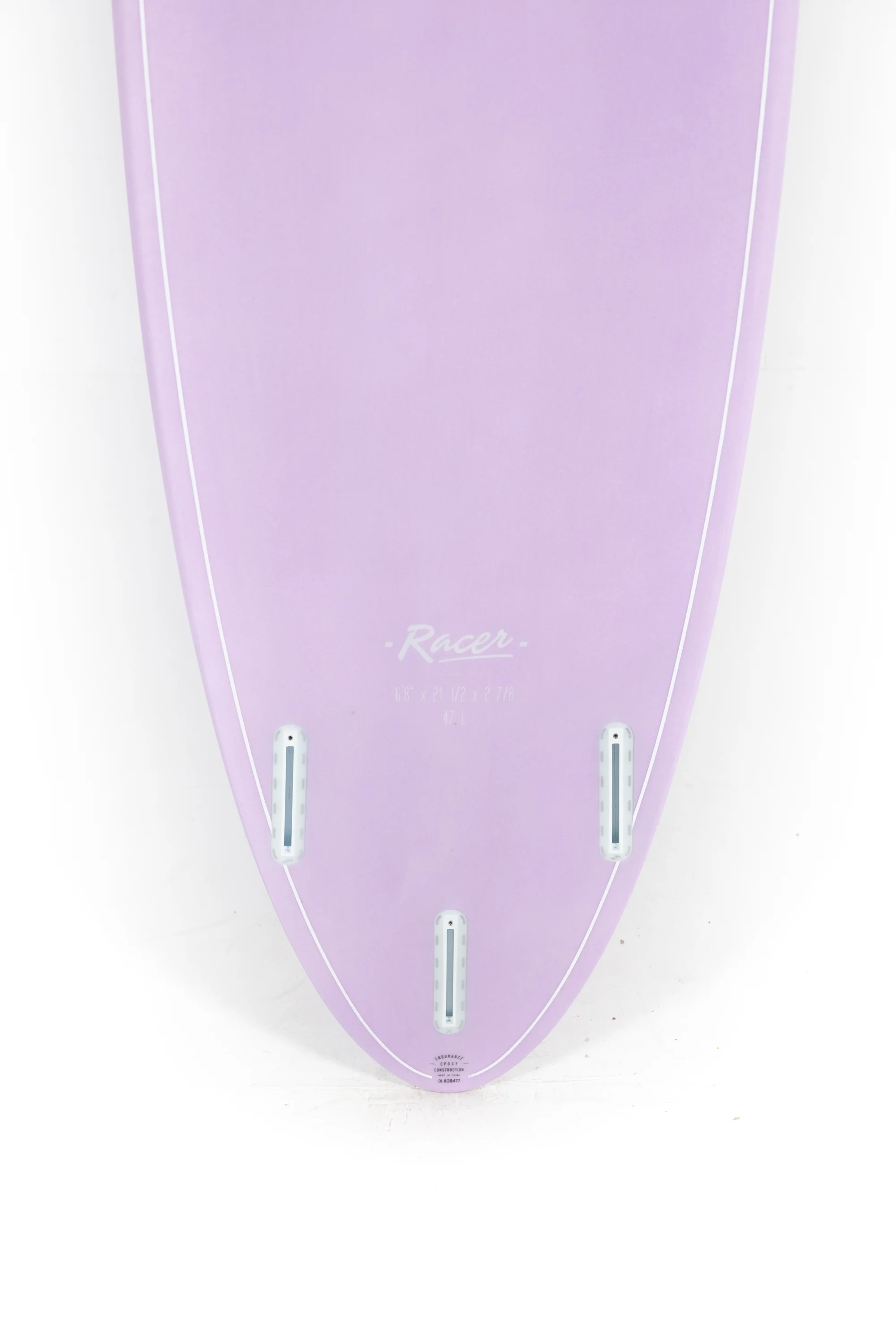 Indio Surfboards - RACER Lilac - 6'8" x 21 1/2 x 2 7/8 - 47L - Image 8