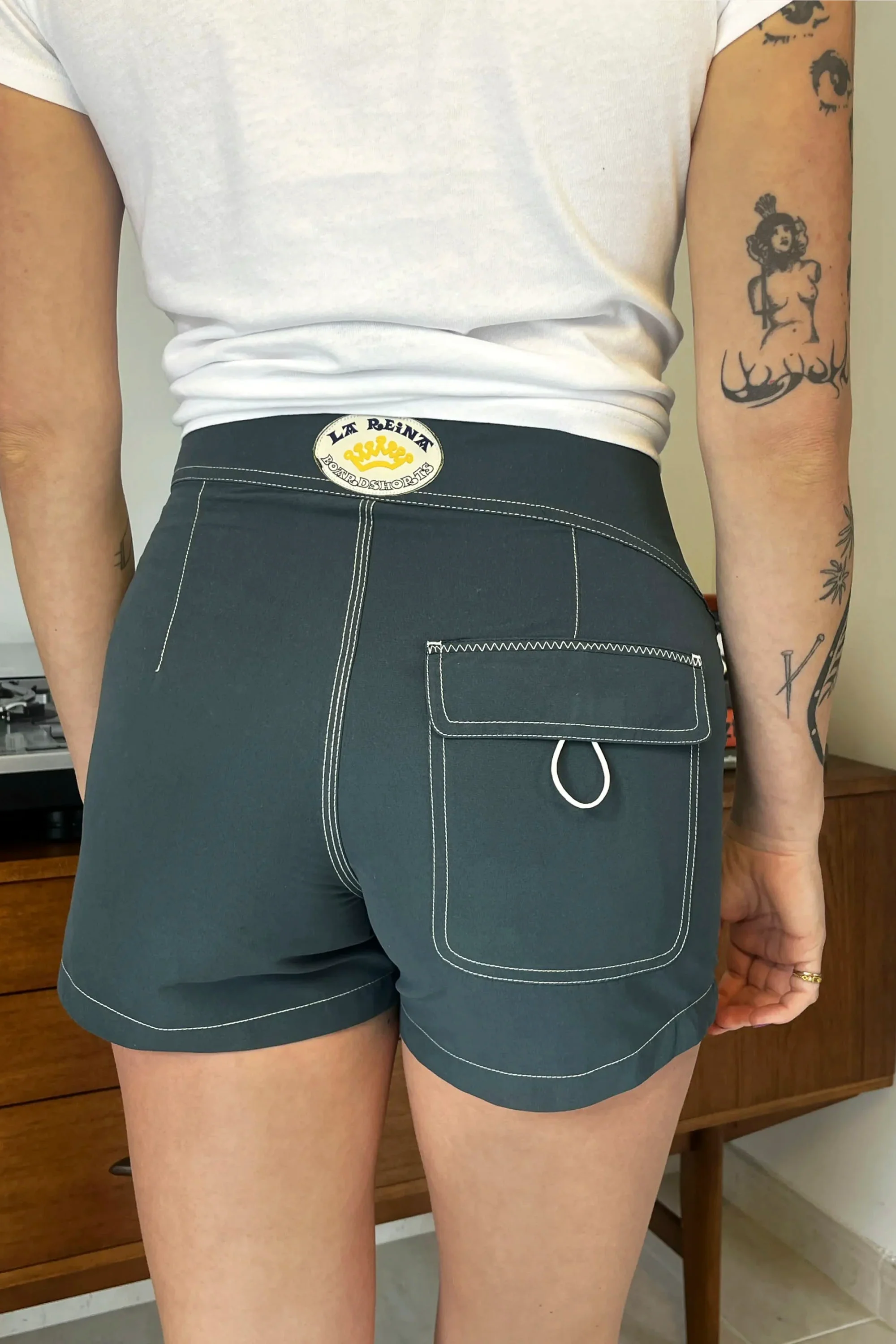 LA REINA BOARDSHORTS - MARINE STRIPES BOARDSHORT - WOMAN - Image 3