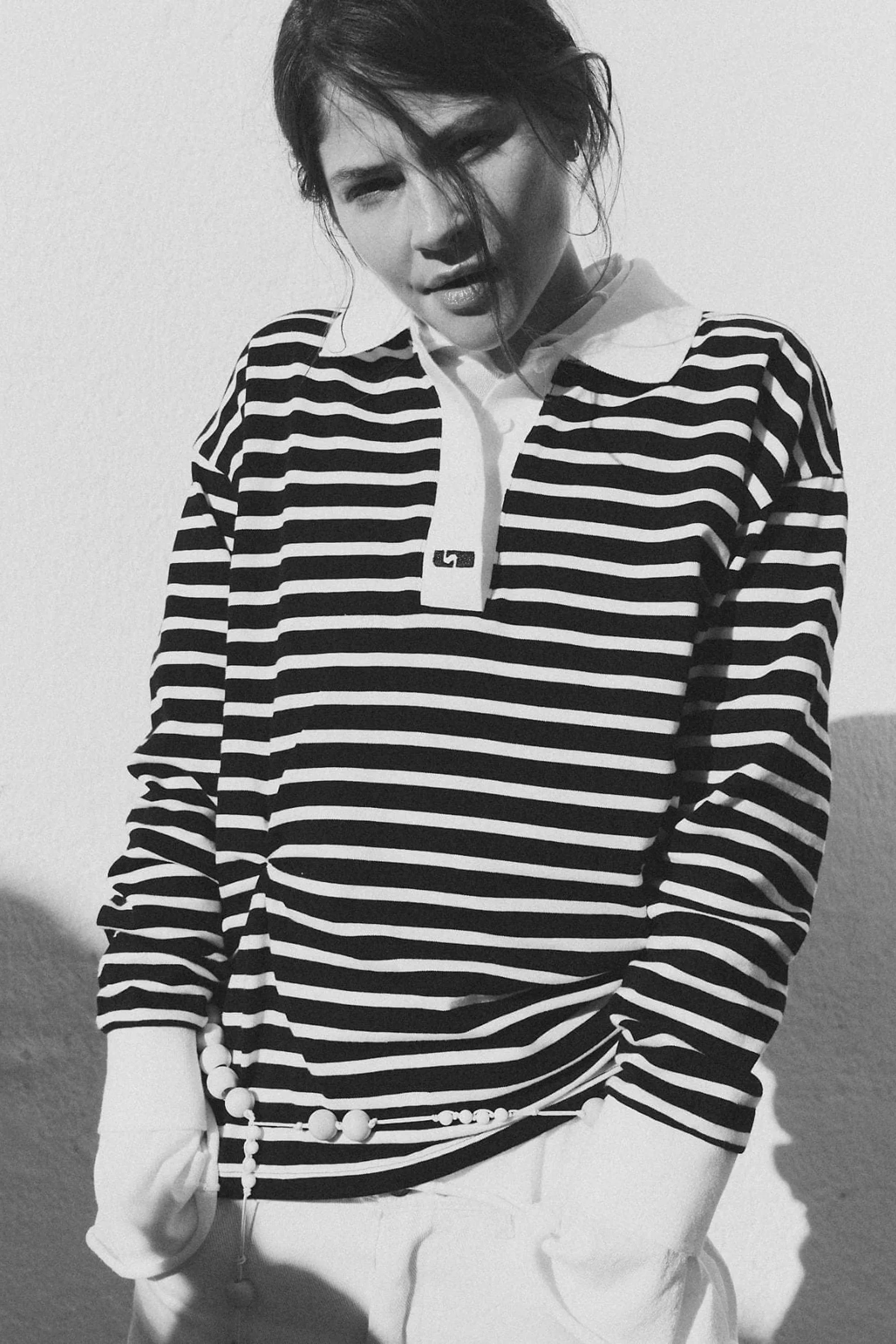 LAAGAM - DUSE STRIPED LONGSLEEVE POLO - Image 3
