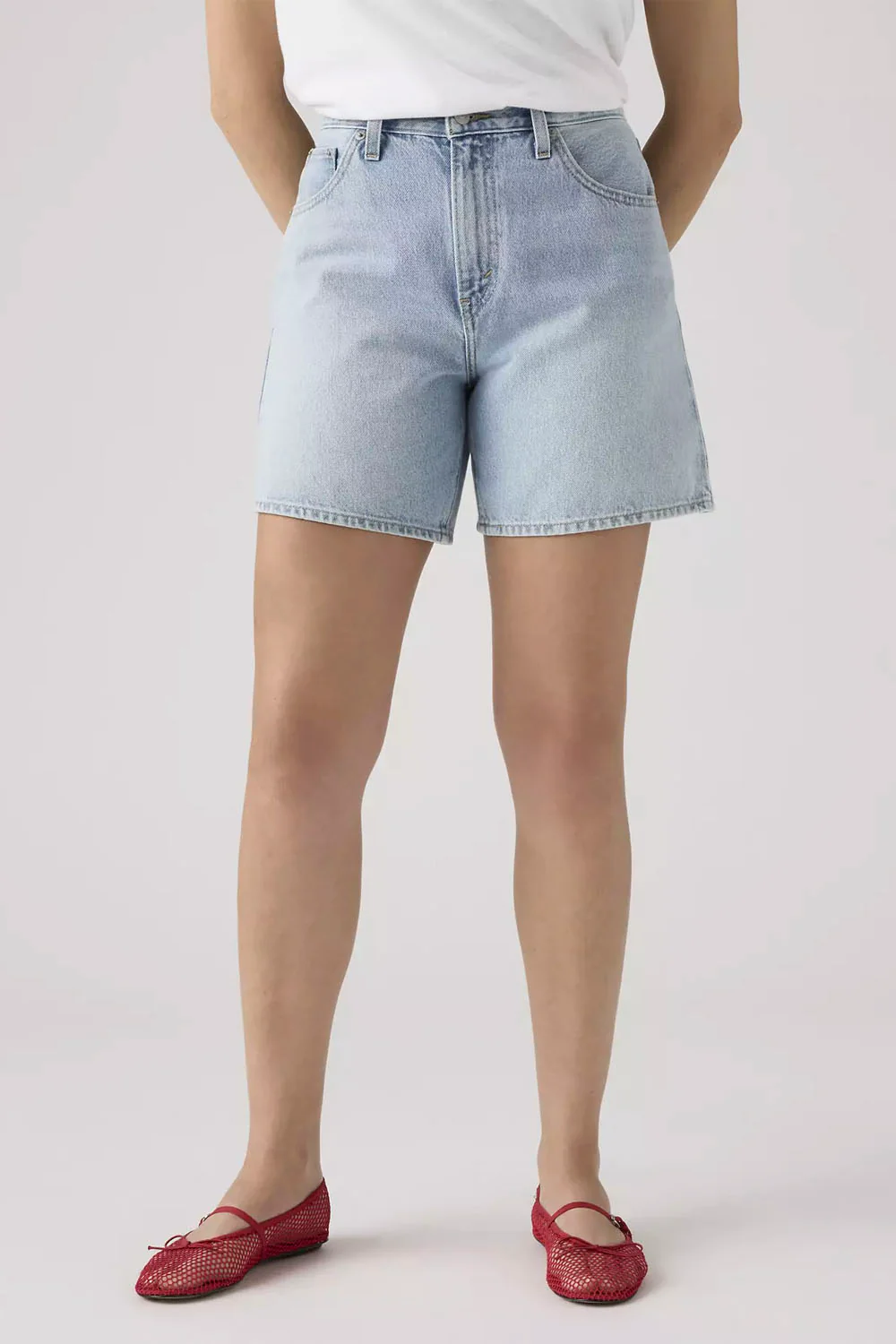 LEVIS - HIGH BAGGY SHORT - FAR AND WHITE - Image 2