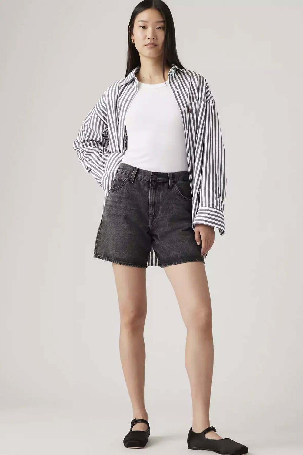 LEVIS - HIGH BAGGY SHORT - WHERES MY PHONE