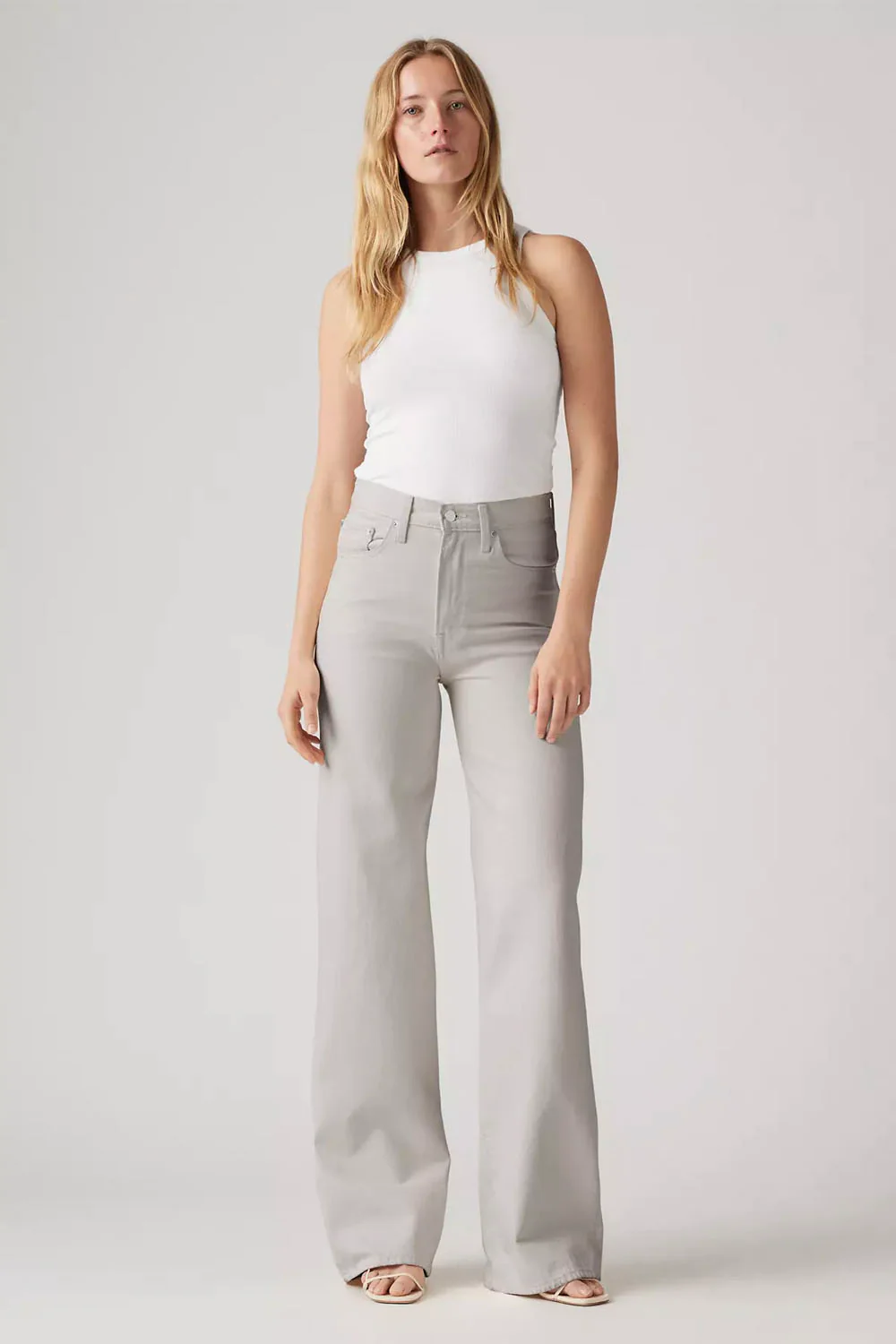 LEVIS - RIBCAGE WIDE LEG PANT - PEBBLED PATH