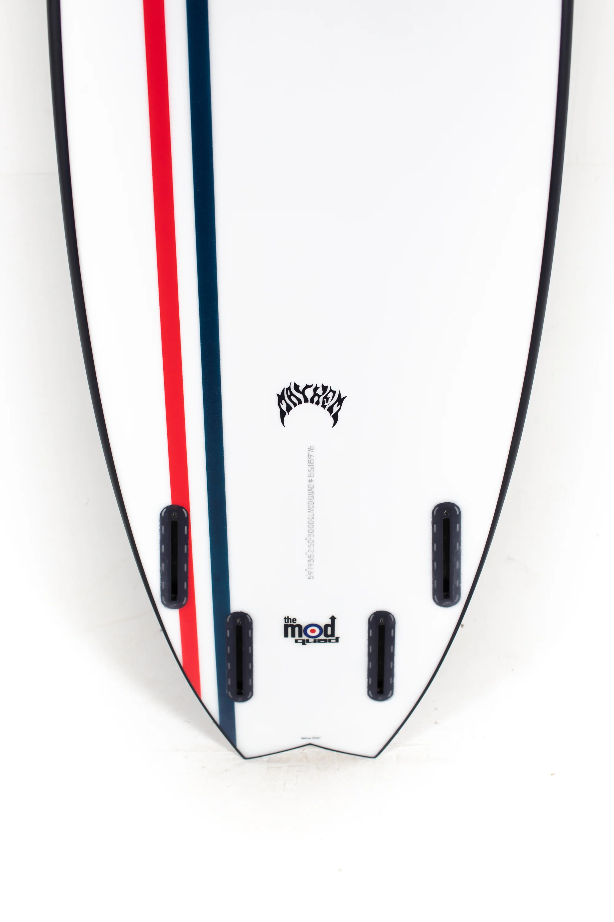 Lost Surfboards - MOD QUAD by Matt Biolos - BLACK SHEEP - FUTURES - 5'9" x 19.38" x 2.5" - 30L - BS118976 - Image 8