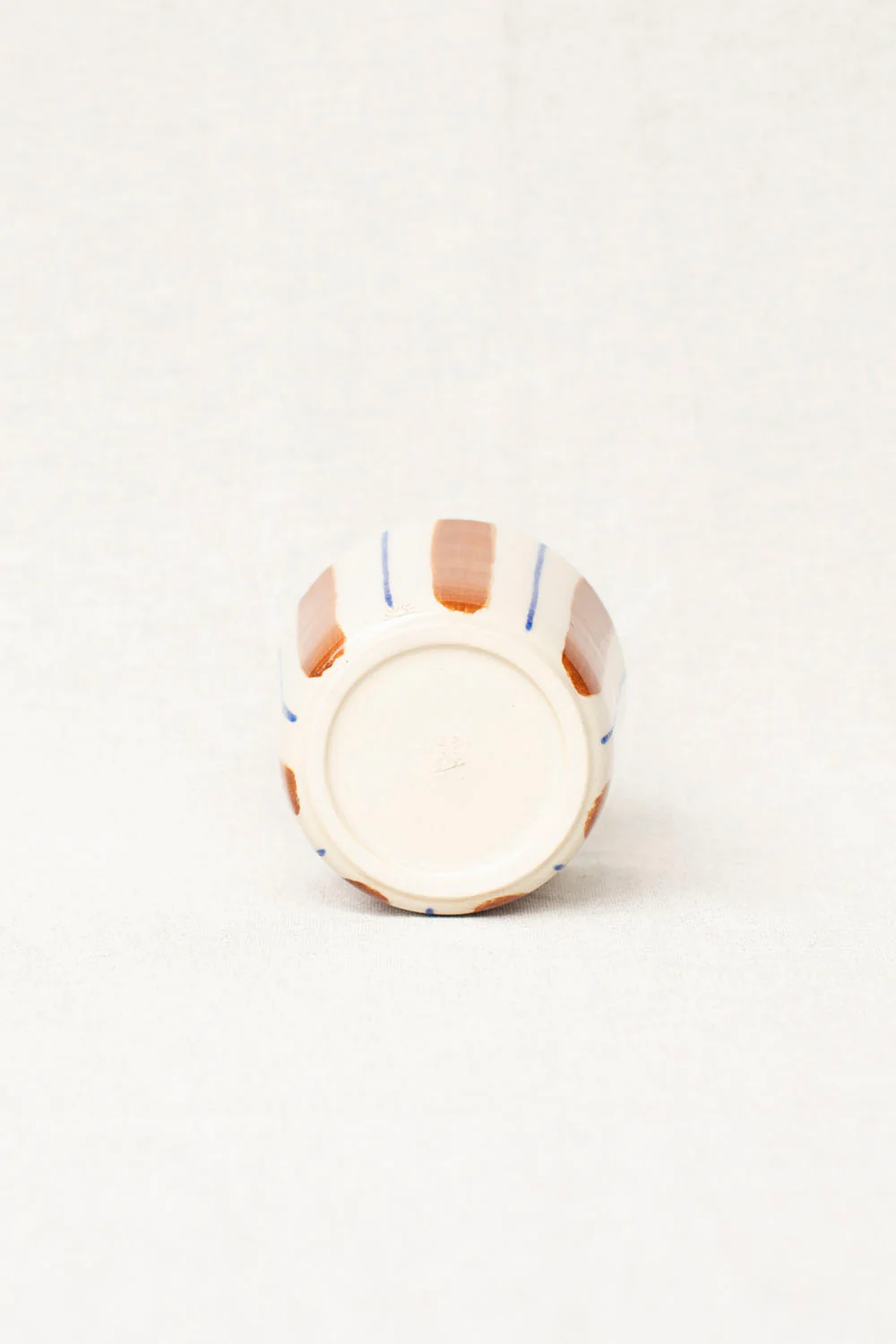 LUZ CERAMICS - BROWN BLUE STRIPES CUP - Image 2