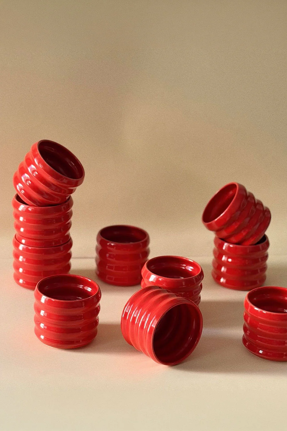LUZ CERAMICS - RED IRREGULAR CUP - Image 3