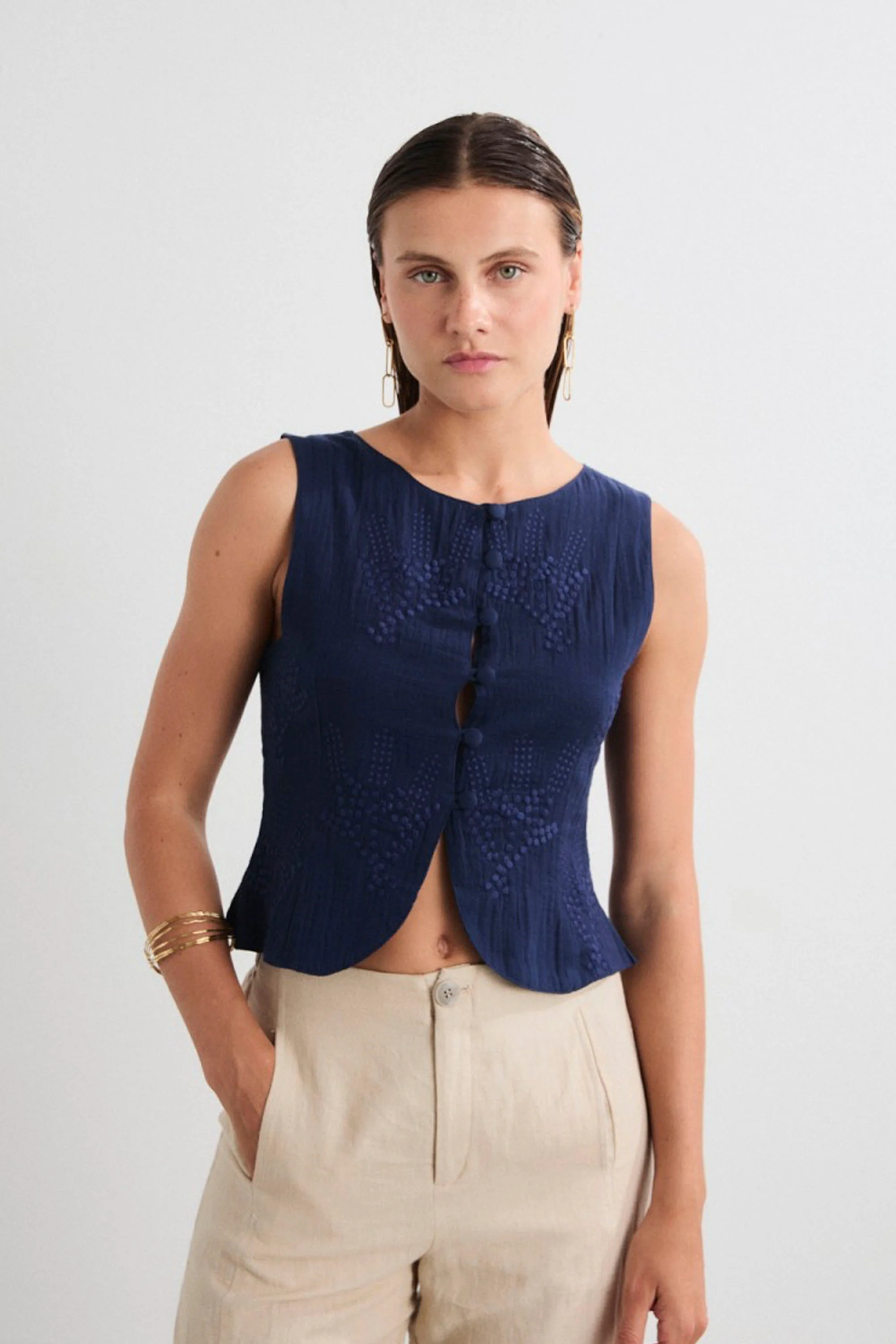 MUS & BOMBON - ALTAN VEST - NAVY