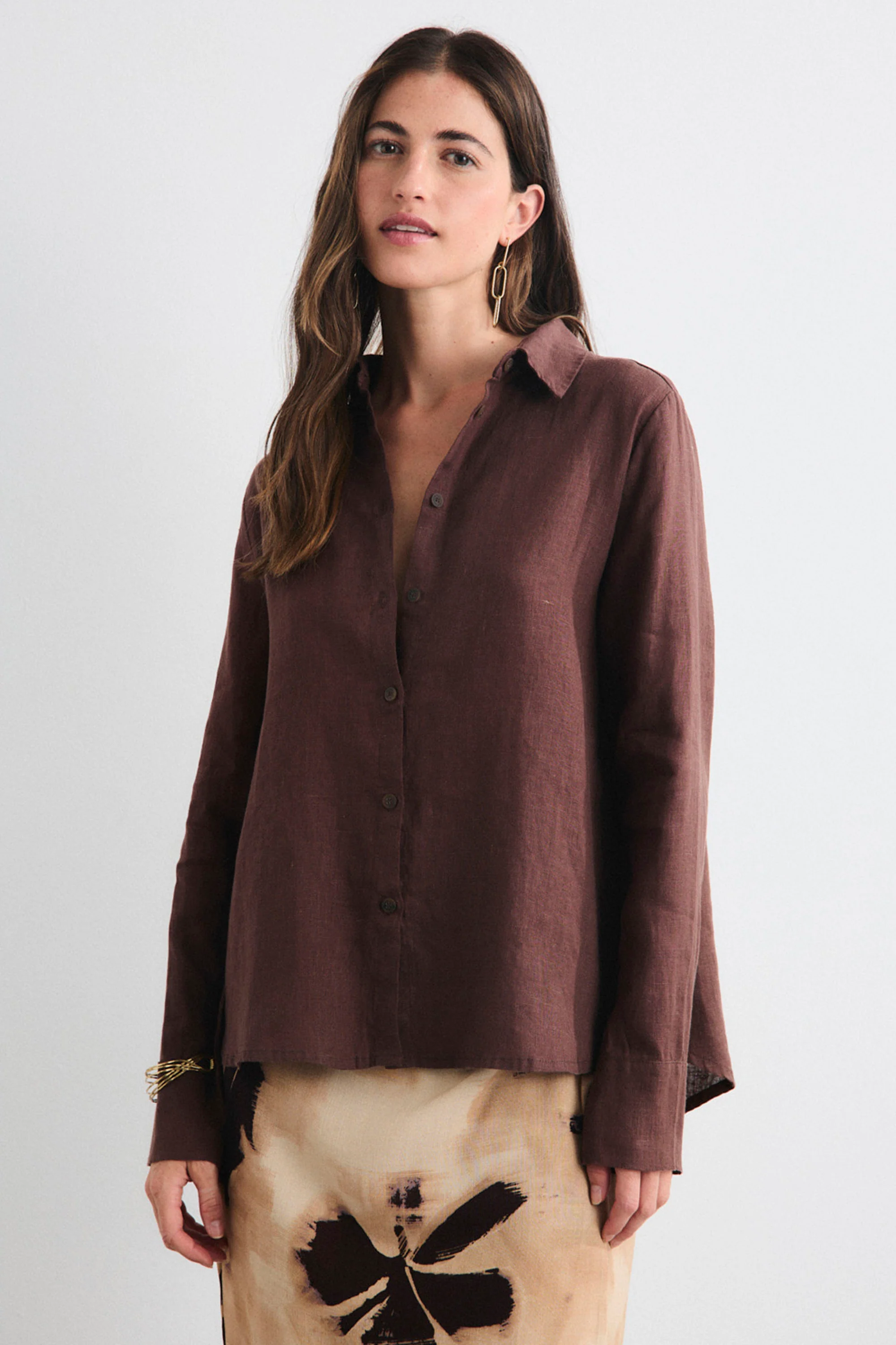 MUS & BOMBON - AURORA SHIRT - MARRON - Image 3