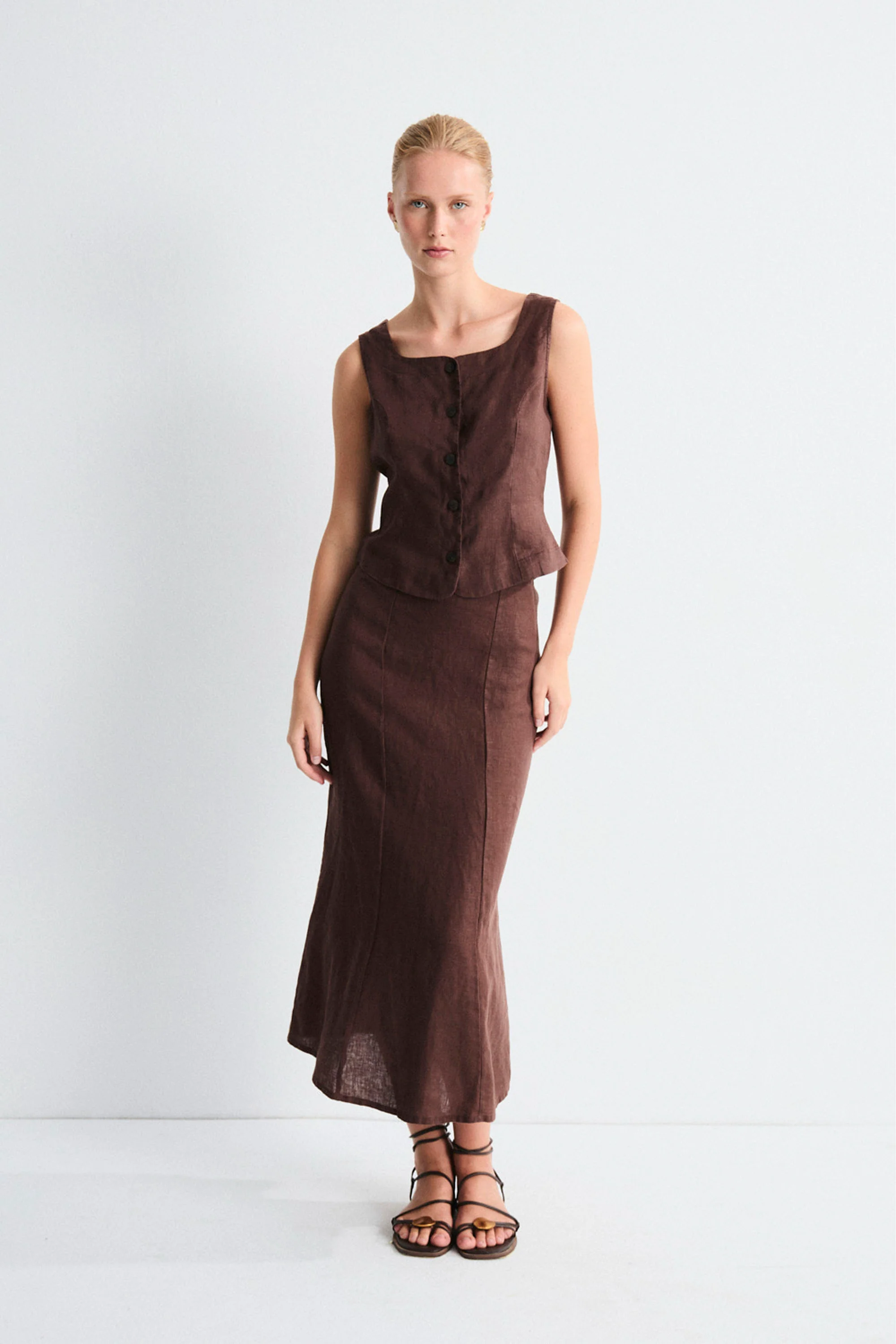 MUS & BOMBON - CYRA TOP - MARRON - Image 3