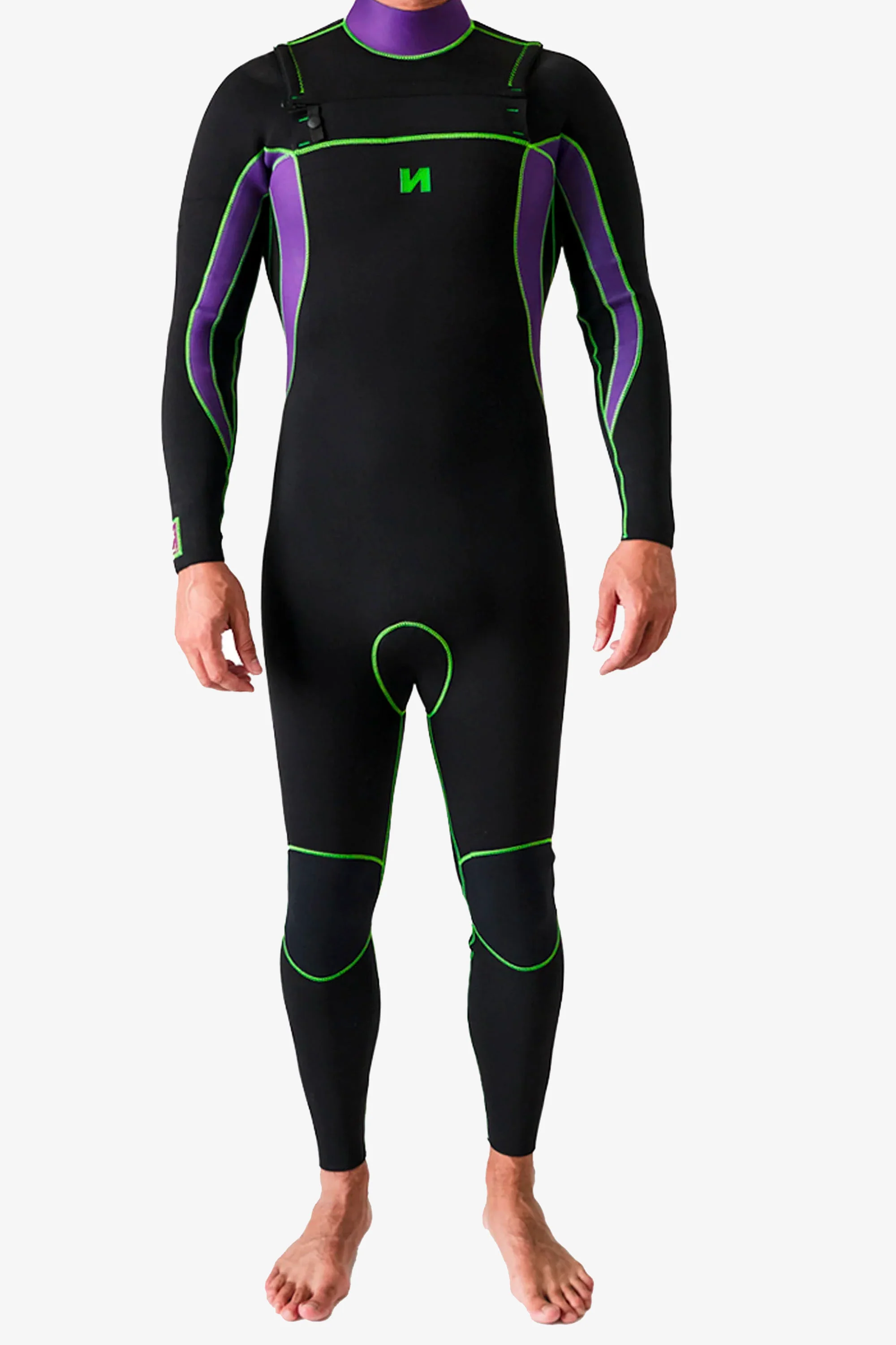 NARVAL - Narval X Shane Borland - Sur Wetsuit - 3.2mm - Black/Purple/Neon Green - Man