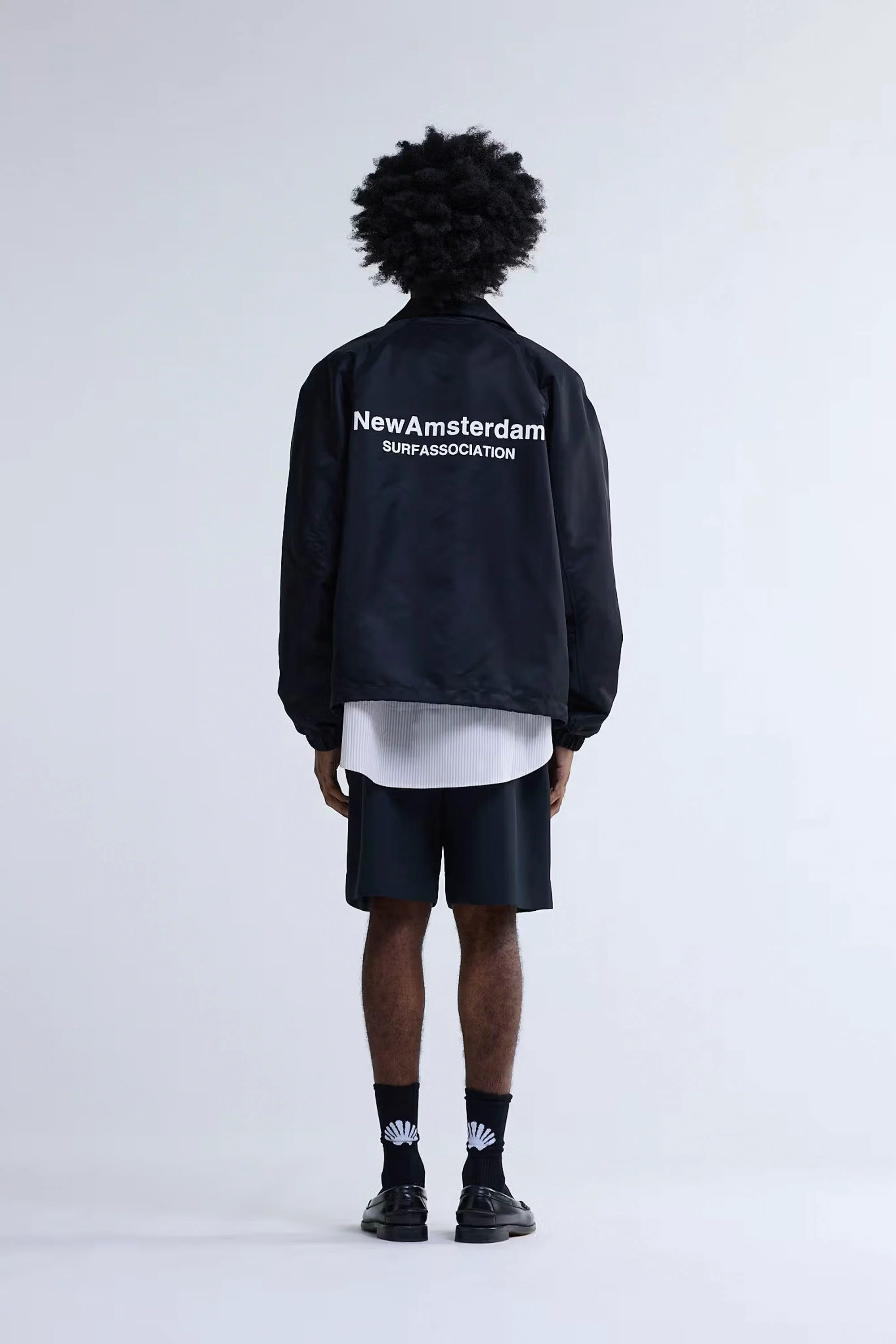 NEW AMSTERDAM SURF ASSOCIATION - COACH JACKET - BLACK - Image 2