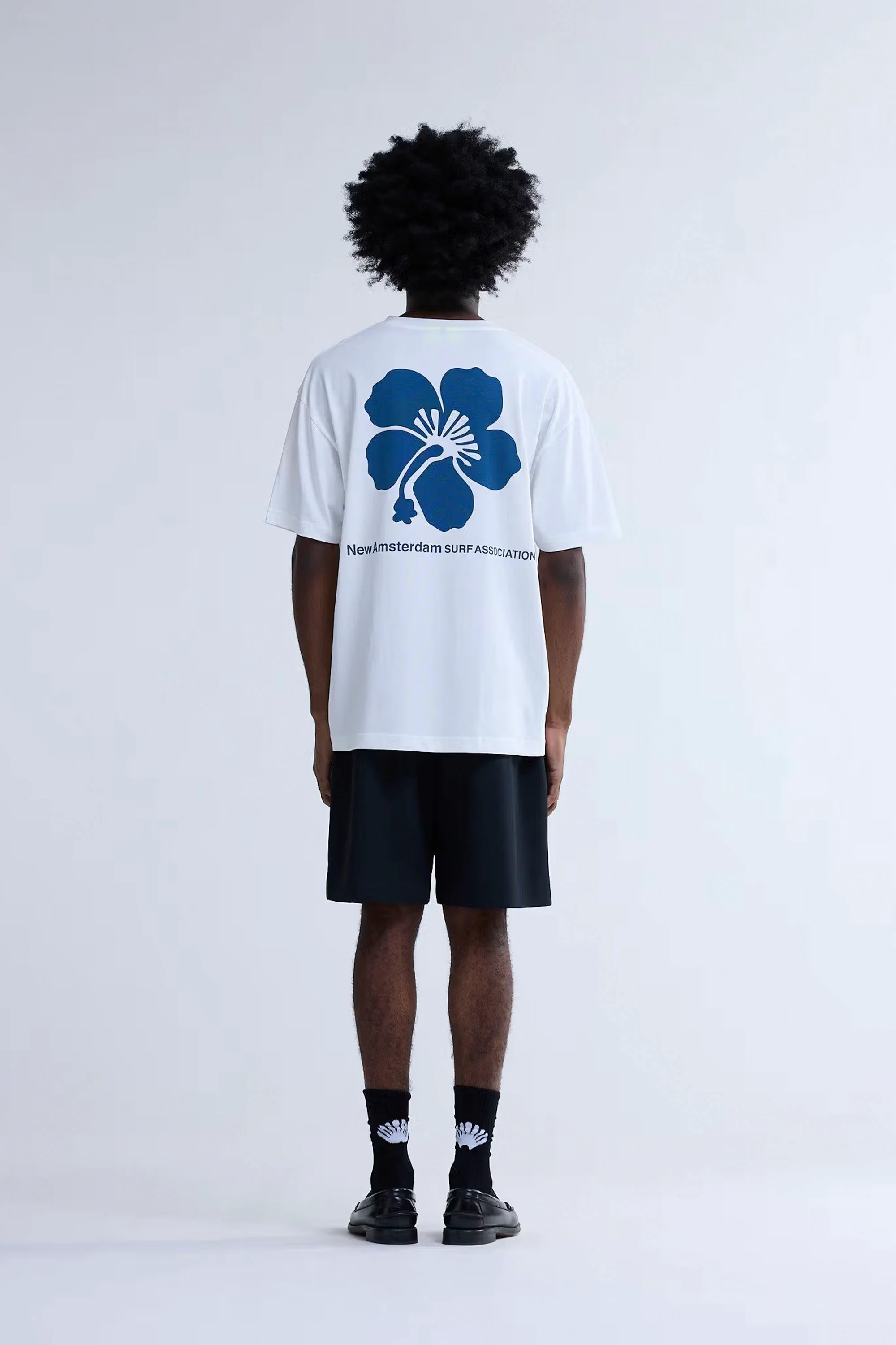 NEW AMSTERDAM SURF ASSOCIATION - HIBISCUS TEE - WASHED WHITE - Image 2