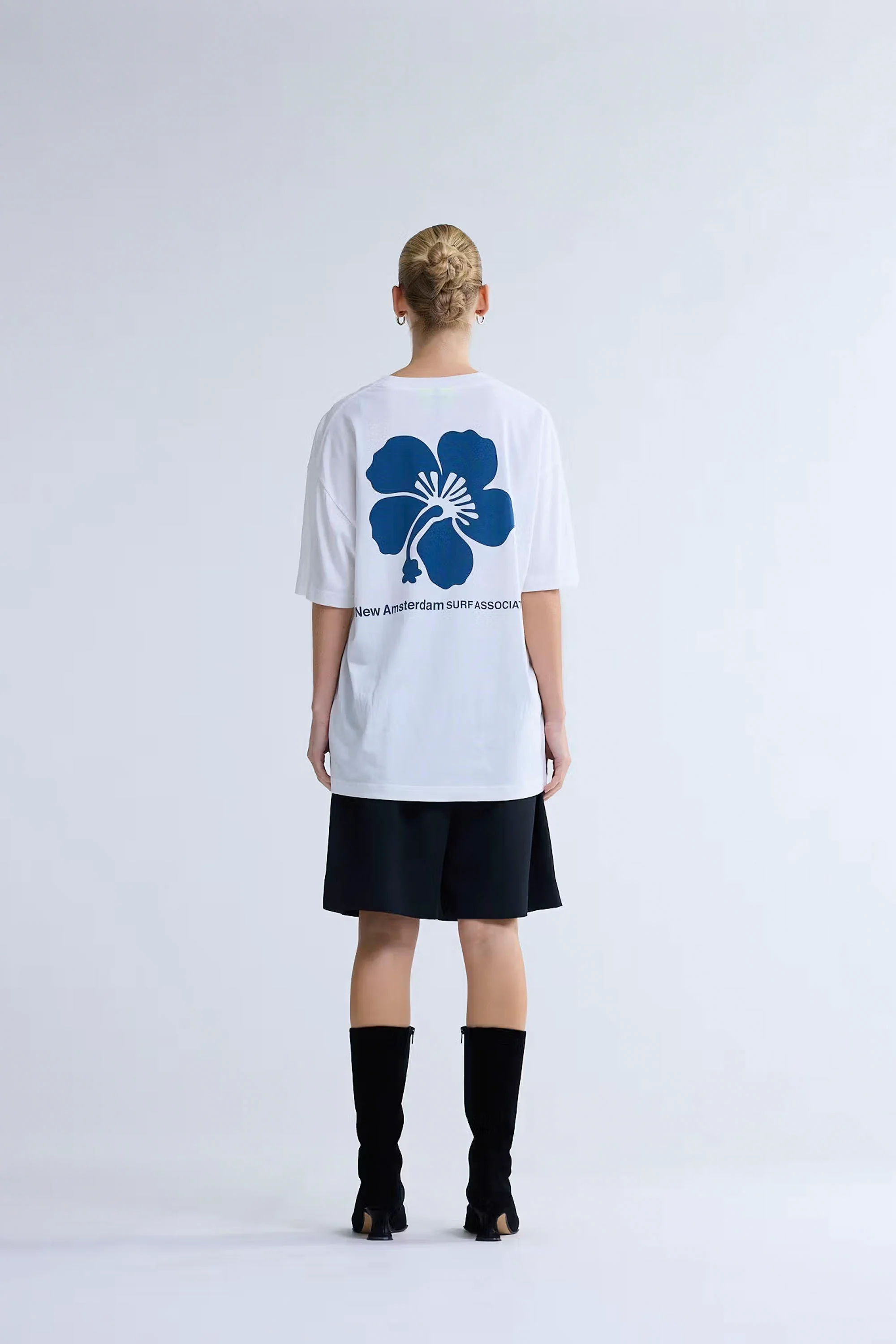 NEW AMSTERDAM SURF ASSOCIATION - HIBISCUS TEE - WASHED WHITE - Image 3